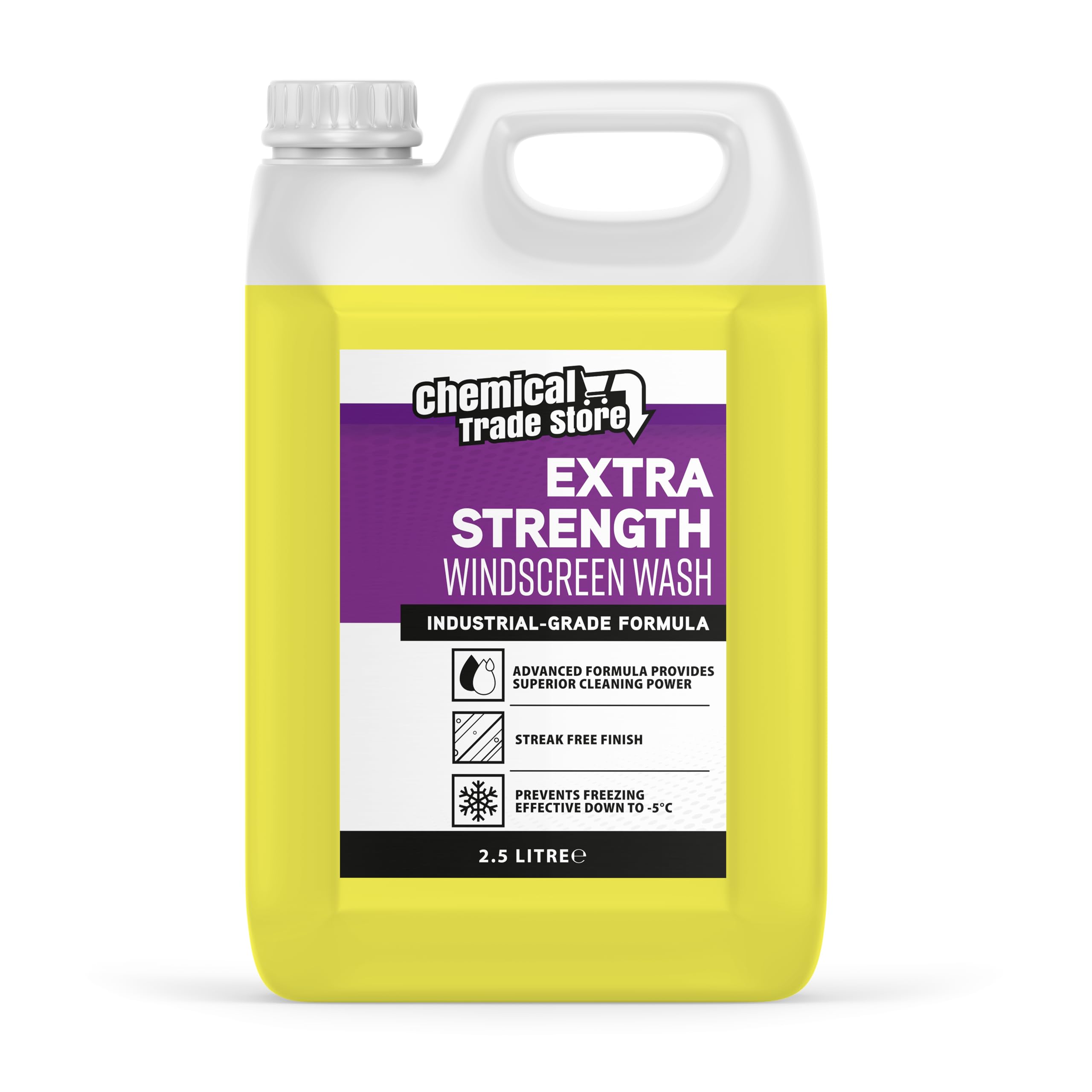 Chemical Trade StoreAll Seasons Screenwash | Ready To Use Windscreen Washer Fluid | Powerful Cleaning With Streak Free Formula | Removes Dirt, Grime, Prevents Freezing - 2.5 Litre
