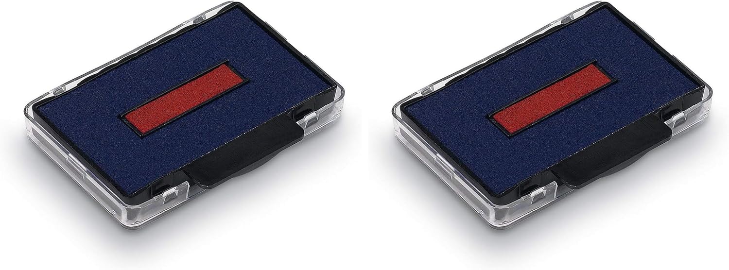 Trodat 5440# Professional Date Stamp Ink Pad, Model 6/53/2 Color red/Blue, Item 74515 (Pack of 2)