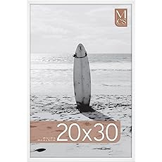MCS Studio Gallery 20x30 Poster Frame White Woodgrain, Vertical & Horizontal Wall Hanging Large Picture Frame for Photos, Posters & Art Prints (1-Pack)