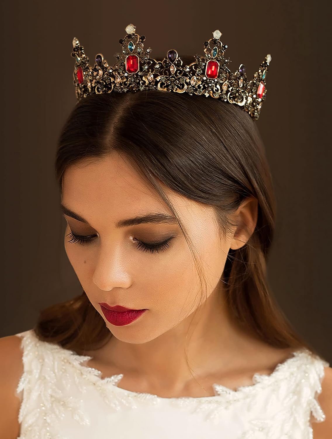 SWEETV Queen Crown, Princess Crowns for Women, Baroque Tiaras for Women image 3