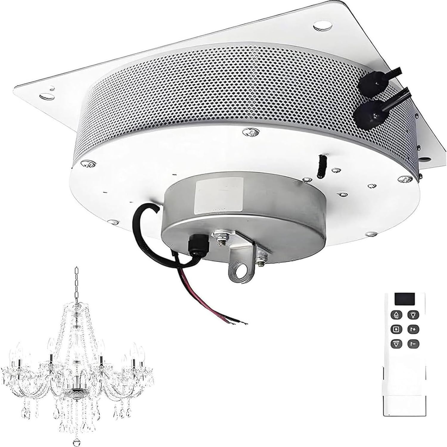 Jozyjul Multicolor Chandelier Hoist Lifter System,Electric Motor Winch Lighting Lifting, Hoist Lift, Remote-Controlled For Lamp Cleaning Maintenance 230Kg