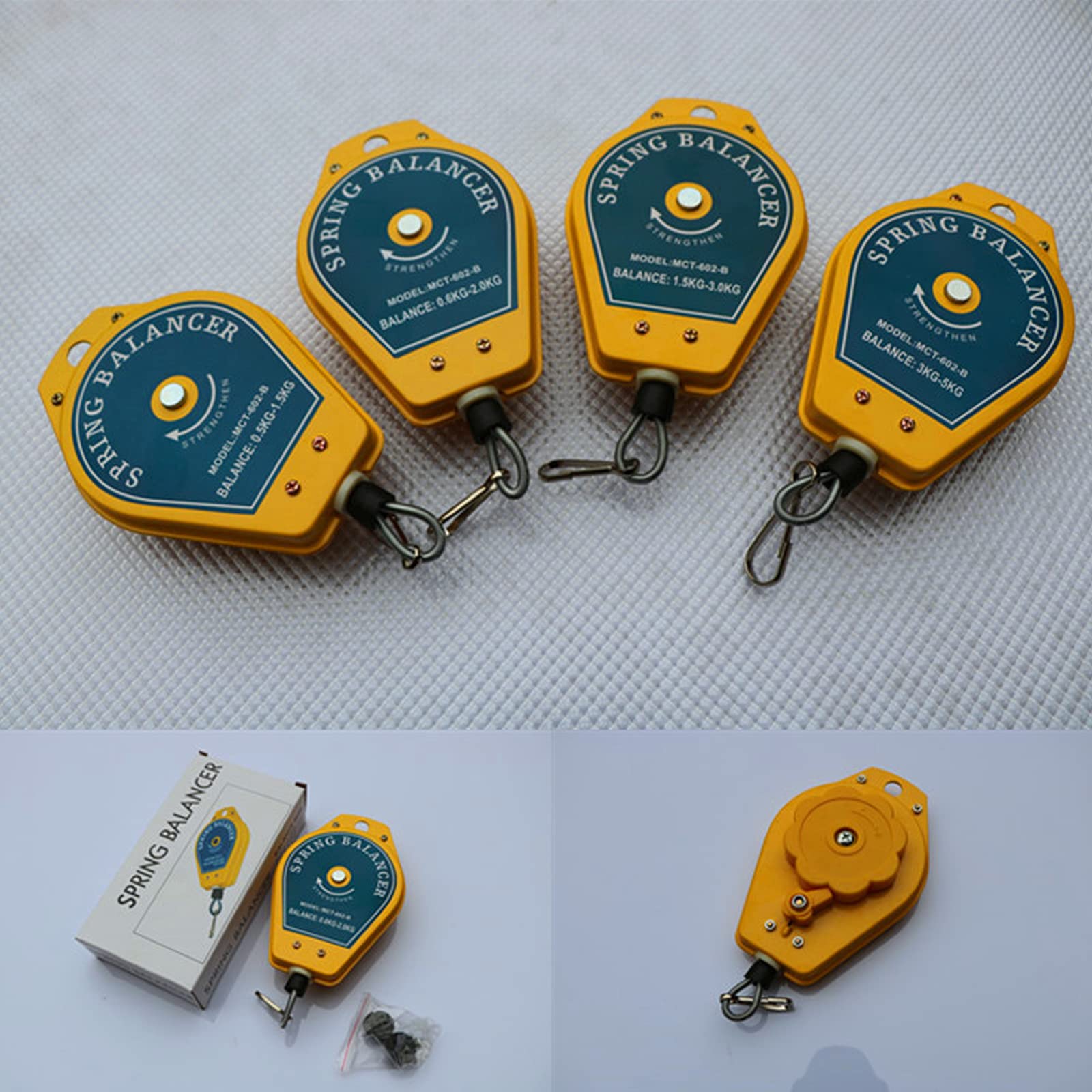 Balancer a Molla, Bilanciatore A Molla Supporto, Spring Balancer Cacciavite Chiave Appesa Filo di Acciaio Strumento di Misura (3-5kg)