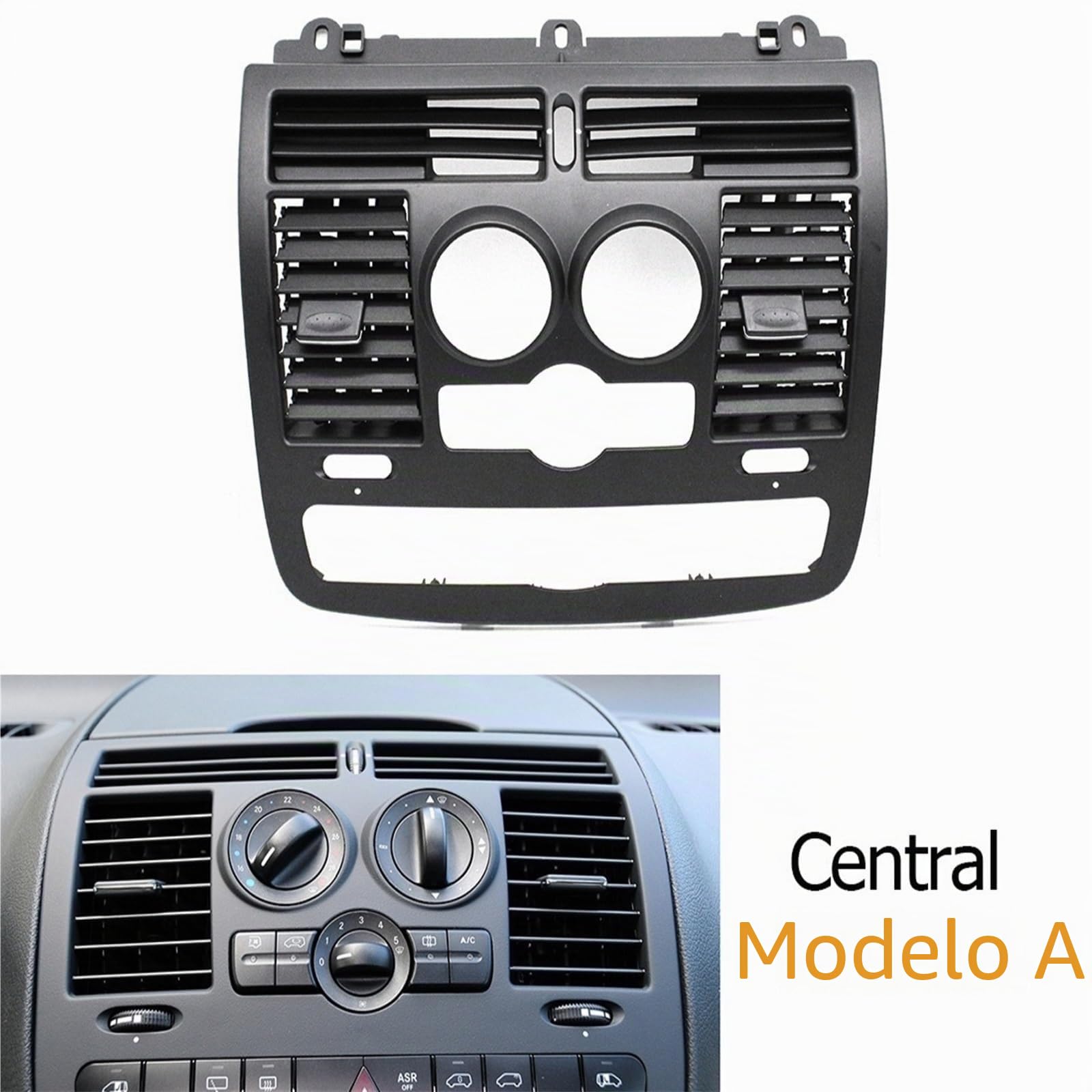 Interior del coche Bashboard central izquierdo derecho aire acondicionado Ac ventilación rejilla cubierta for Mercedes Benz Vito Viano W636 W639 2010-2015 6366800800 Ventilación de aire acondici