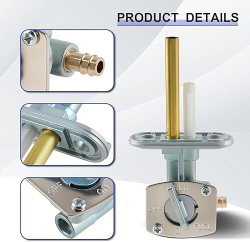 Miniatura 4 de MOTOALL Interruptor de tanque Válvula de gasolina Petcock con junta para Yamaha Bear 250 400 Válvula de cierre para Yamaha Bear Tracker 250 Bruin