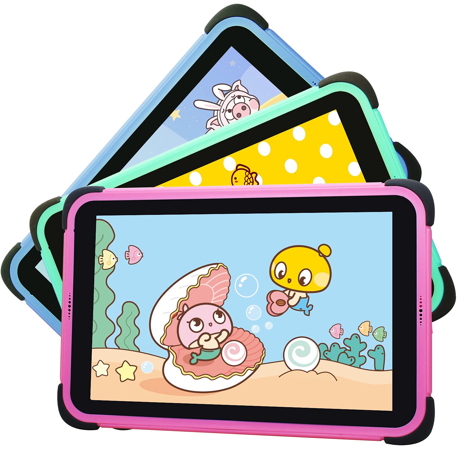 CWOWDEFU Android 11.0 Tablet per bambini 8 pollici,5MP+8MP,1280 * 800 IPS HD Schermo,4500mAh,Tablet WiFi per ragazze 2GB RAM 32GB Storage Tablet per l'apprendimento per i più piccoli (rosa)