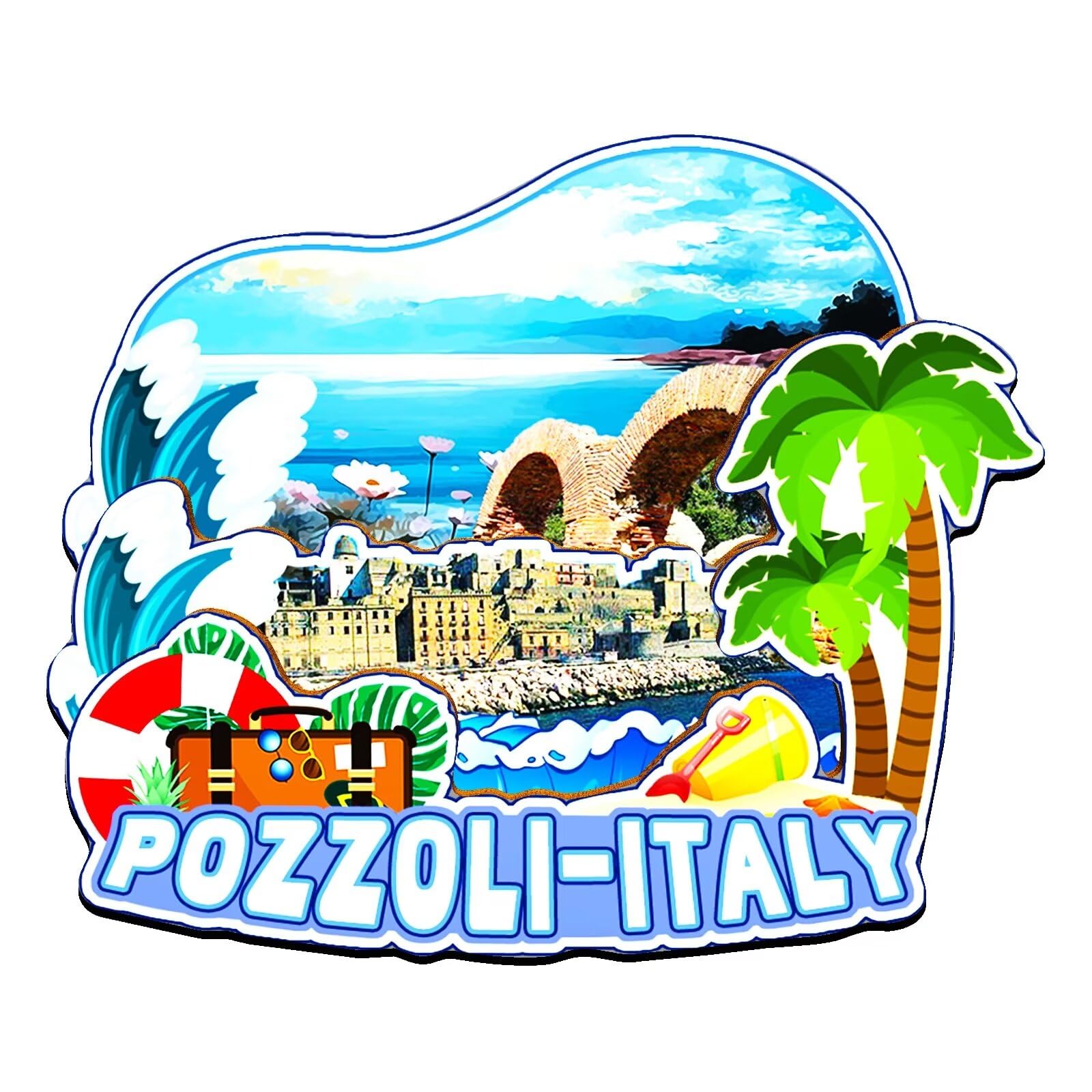 Amazon.co.jp: Orlaybar Pozzoli ナポリ県 イタリア 装飾マグネット 3D
