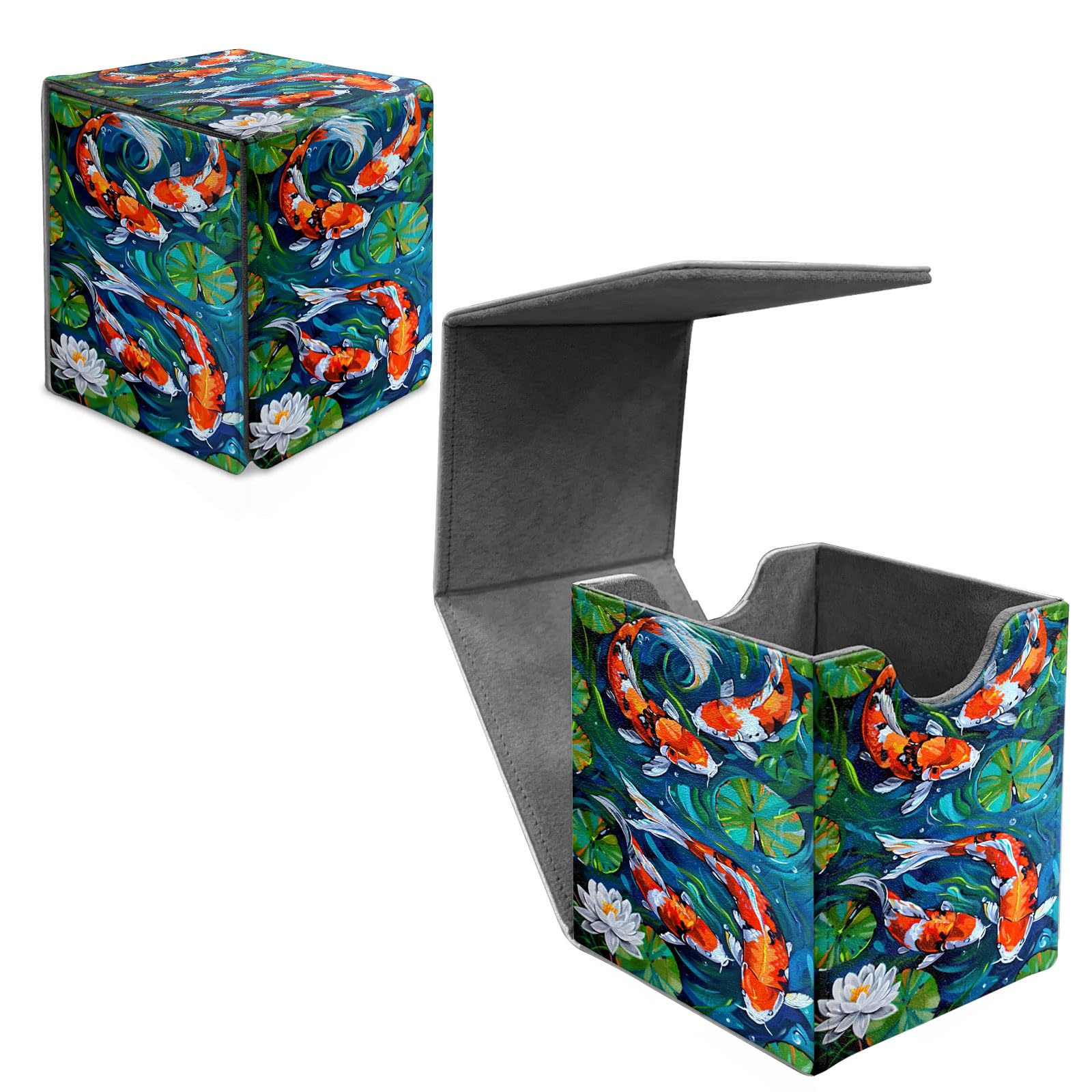 mtg fish commander deck Amazon.com: GYSYSQSH Card Deck Box for MTG Commander Cute Koi Fish Design  Fits 100+ Sleeved Cards PU Leather Trading Card Case with Magnetic Closure  Waterproof Storage Box for Magic TCG CCG Cards :