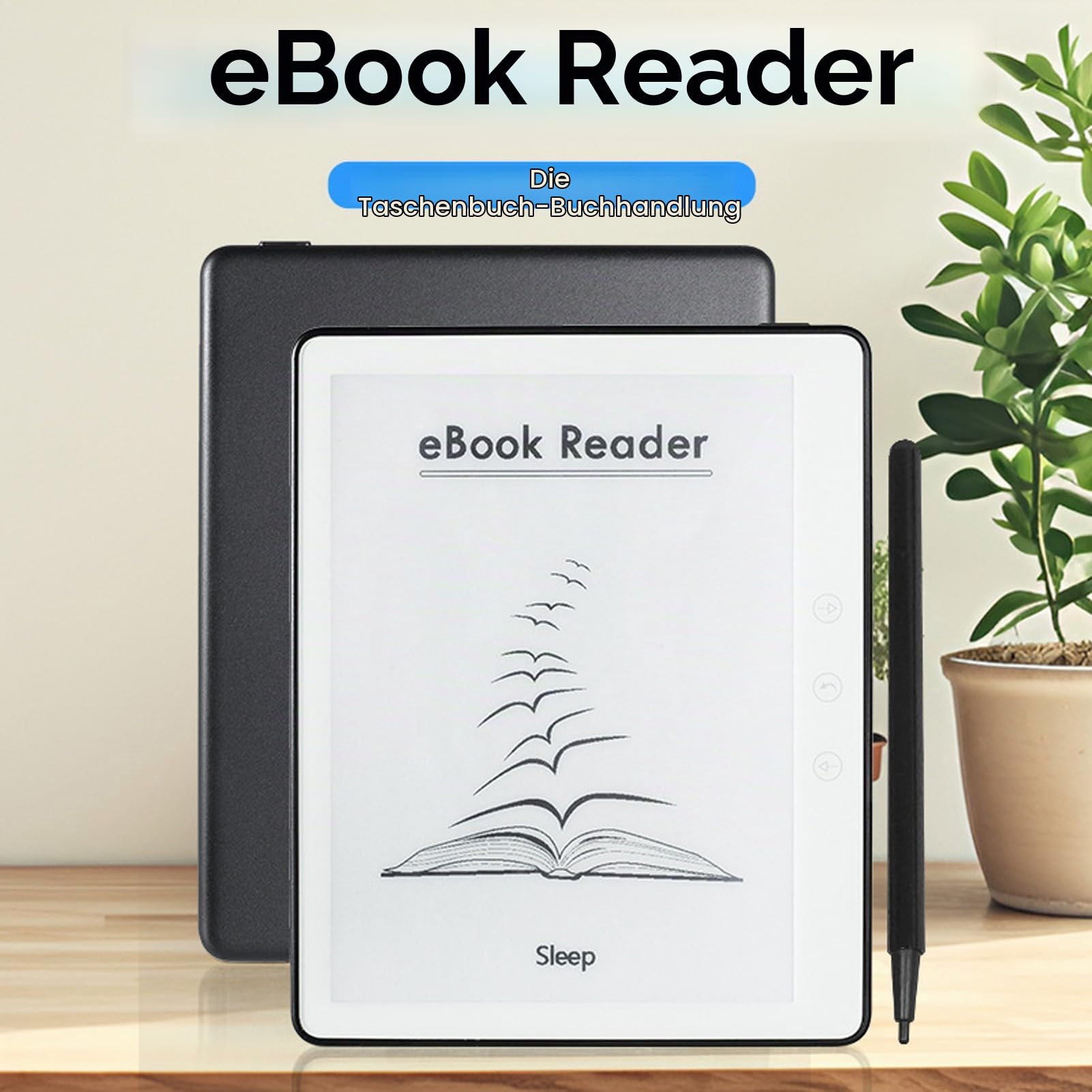 5,76 Zoll E Ink Touchscreen E Reader für Android 8.1 | Ultra Dünn Leicht E Reader 16GB 64GB Erweiterung 1500mAh Akku 7 Tage Lesetablet EPUB PDF MOBI