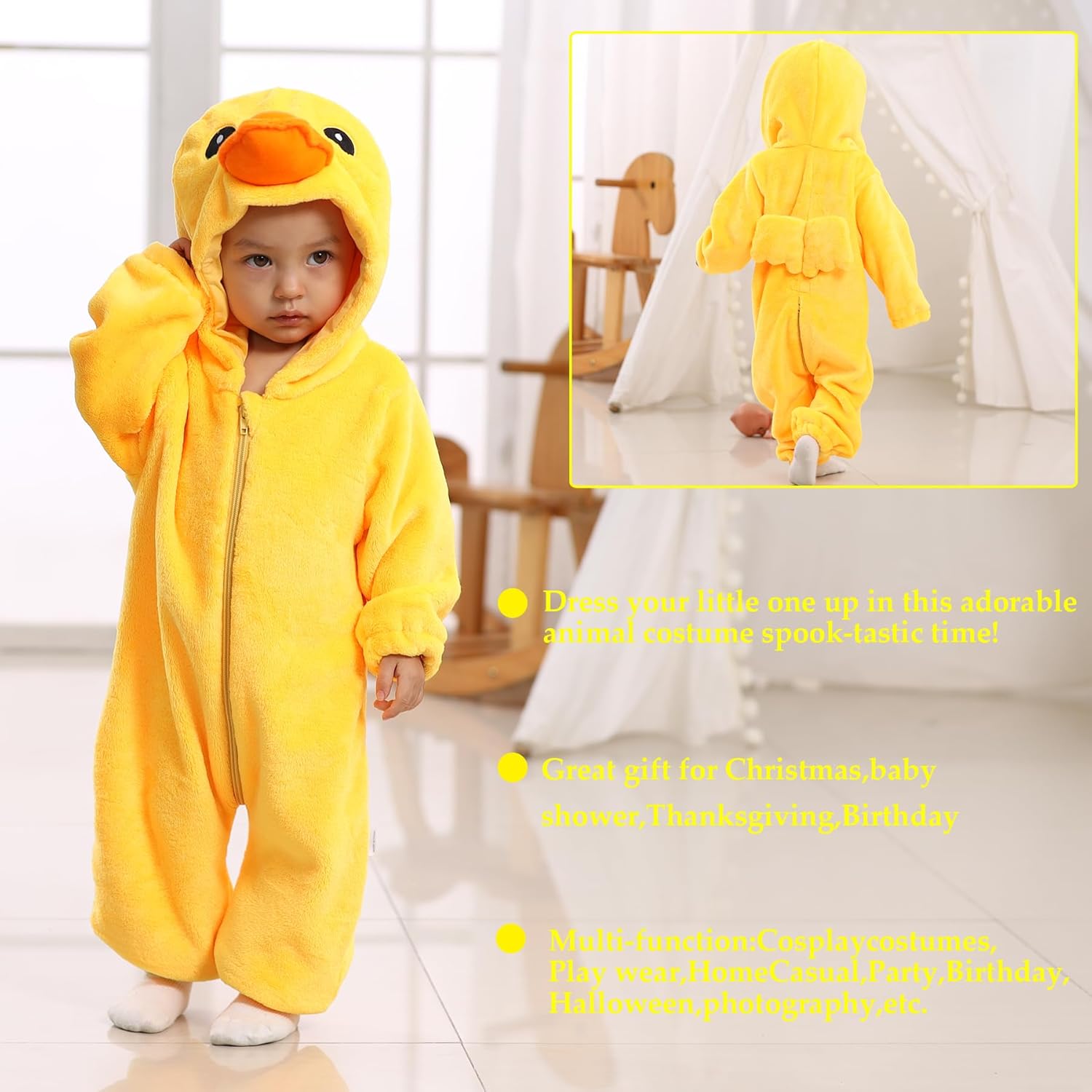 TONWHAR Unisex-Baby Animal Onesie Costume Cartoon Animal Outfit Homewear Kids' One-Piece Rompers - Image 6