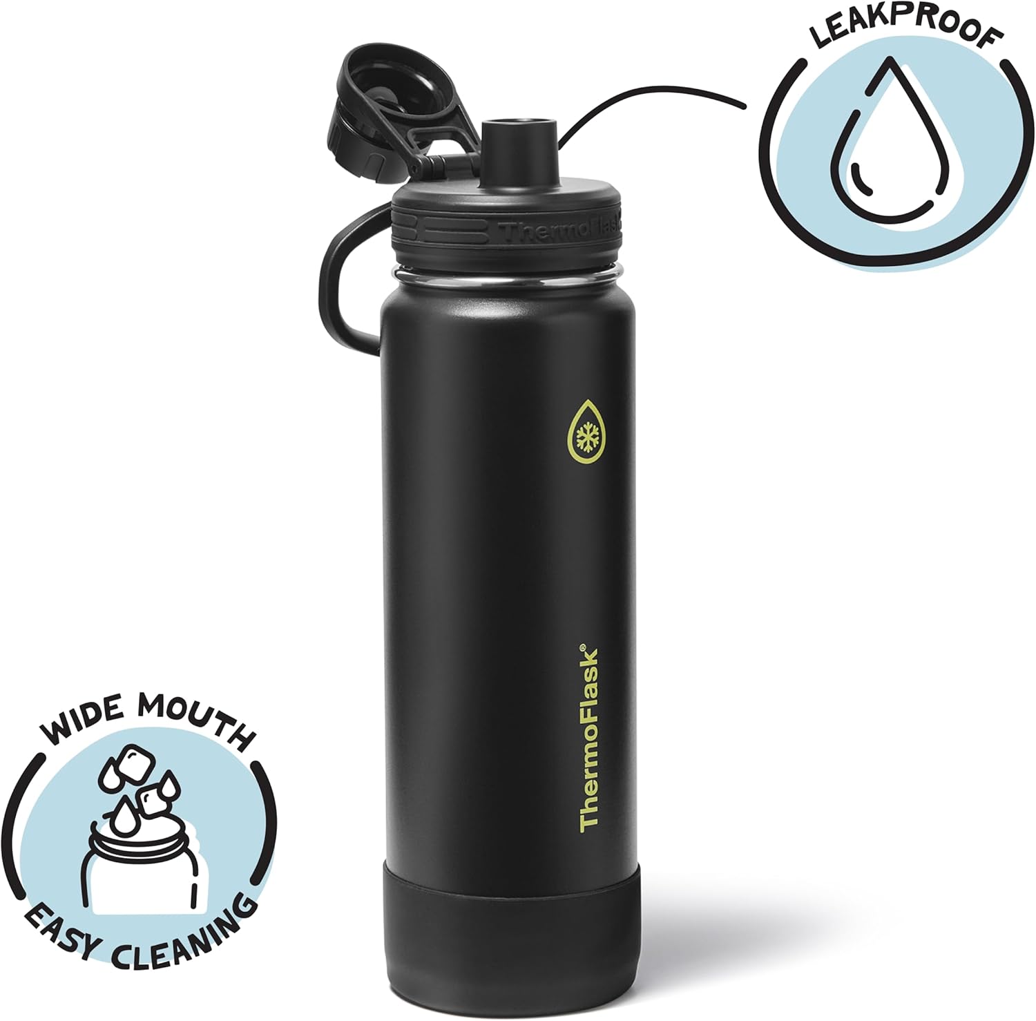 ThermoFlask 24 oz Double Wall Vacuum Insulated Stainless Steel Water Bottle with Spout Lid, Shadow Glow - Image 3