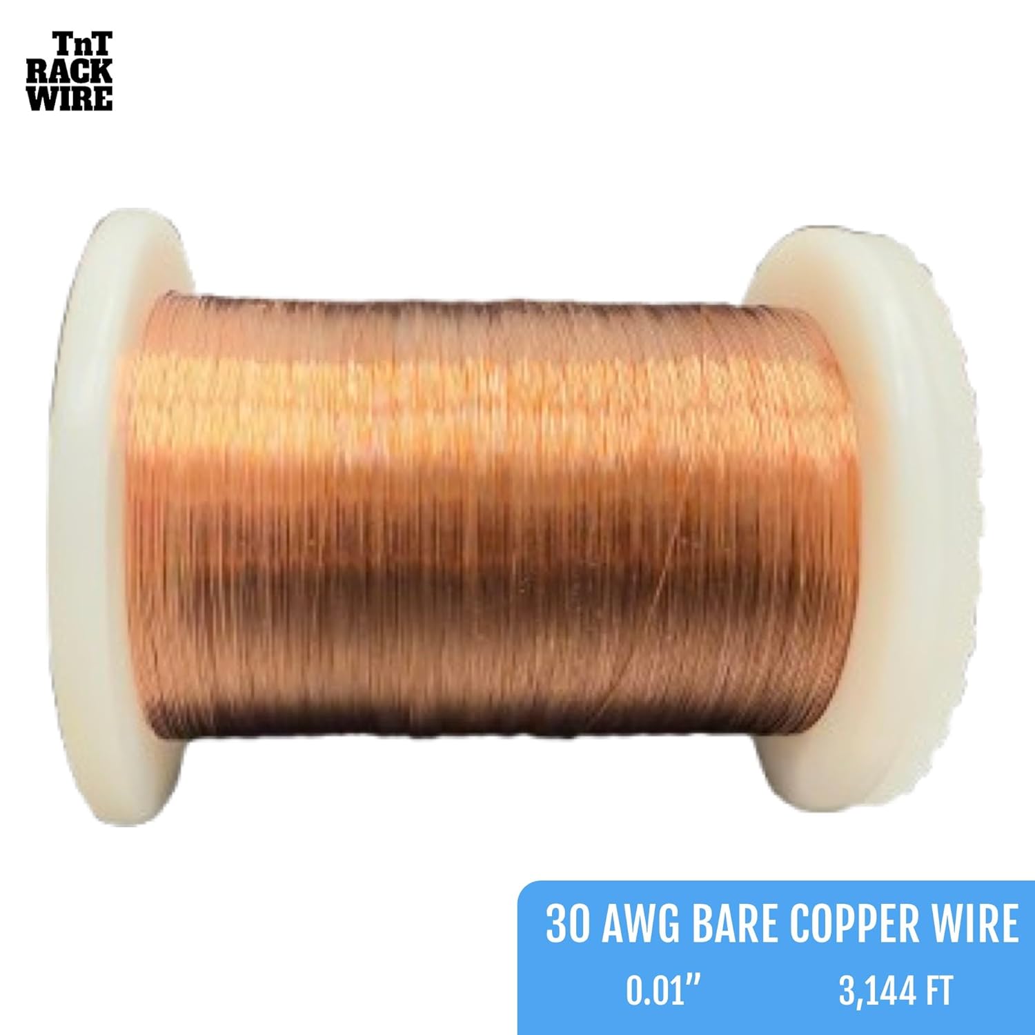 Bare Copper Wire – 30 Gauge, Dead Soft for Jewelry Making, Crafting, Gardening – 3,144 FT – 1 lb Spool