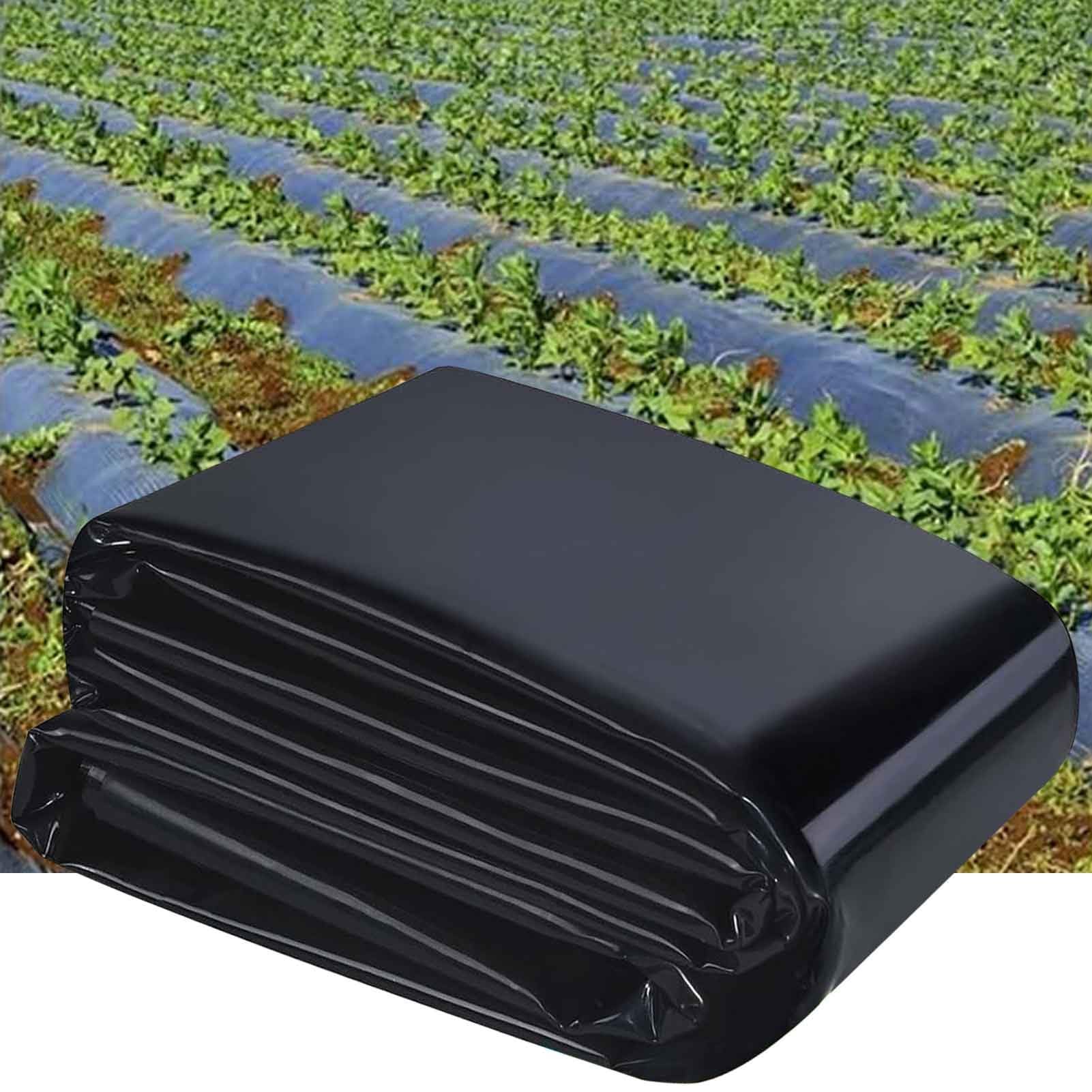DMCHENGMA Black Pond Liner, Heavy Duty HDPE Pond Liners for Outdoor Ponds, Waterproof Flexible Lining Preformed Garden 0.13mm Thick Pool Membrane for Agricultural(4x10m(13.1x32.8ft))