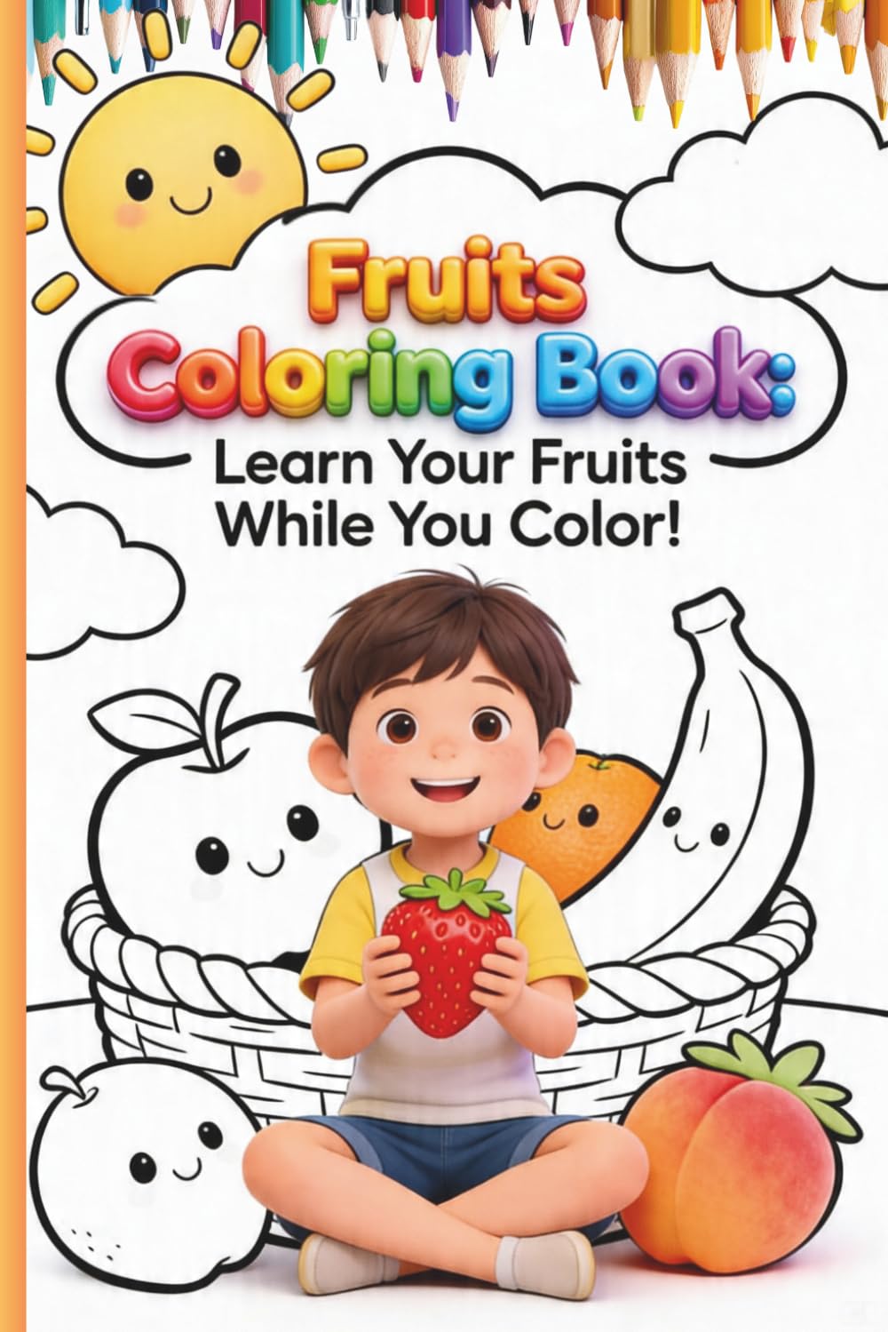 Fruits Coloring Book: Learn Your Fruits While You Color!