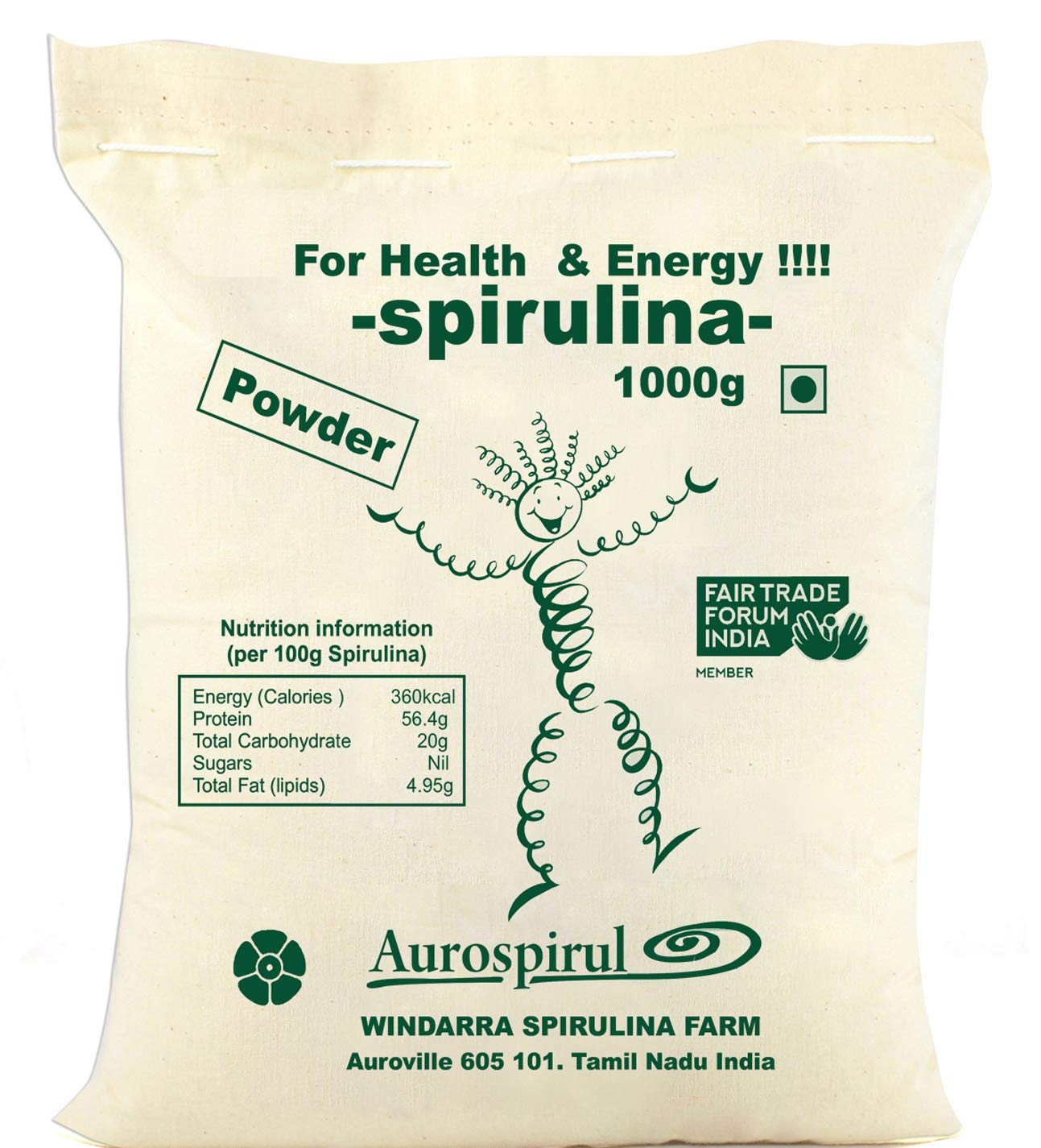 Aurospirul Sun-Dried Spirulina – 1kg Powder (Pack of 1) (B0CWNDSLFN) Amazon Price History, Amazon Price Tracker