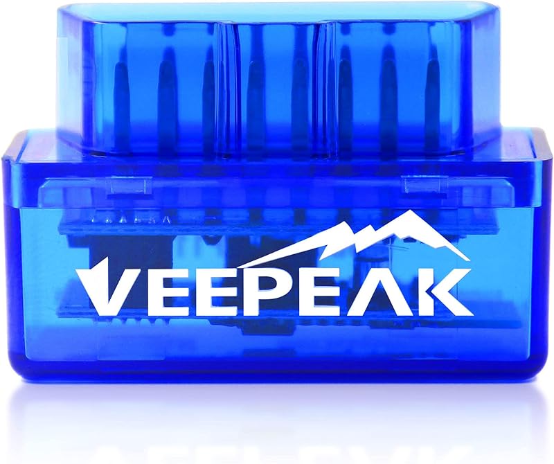 Lector de código de escáner Veepeak Mini Bluetooth OBD2 para Android (NO para iOS) | Incompatible con iPhone o iPad. Verifique el diagnóstico de la luz del motor y los datos en vivo para Android. Admite la aplicación Torque & Car Scanner.