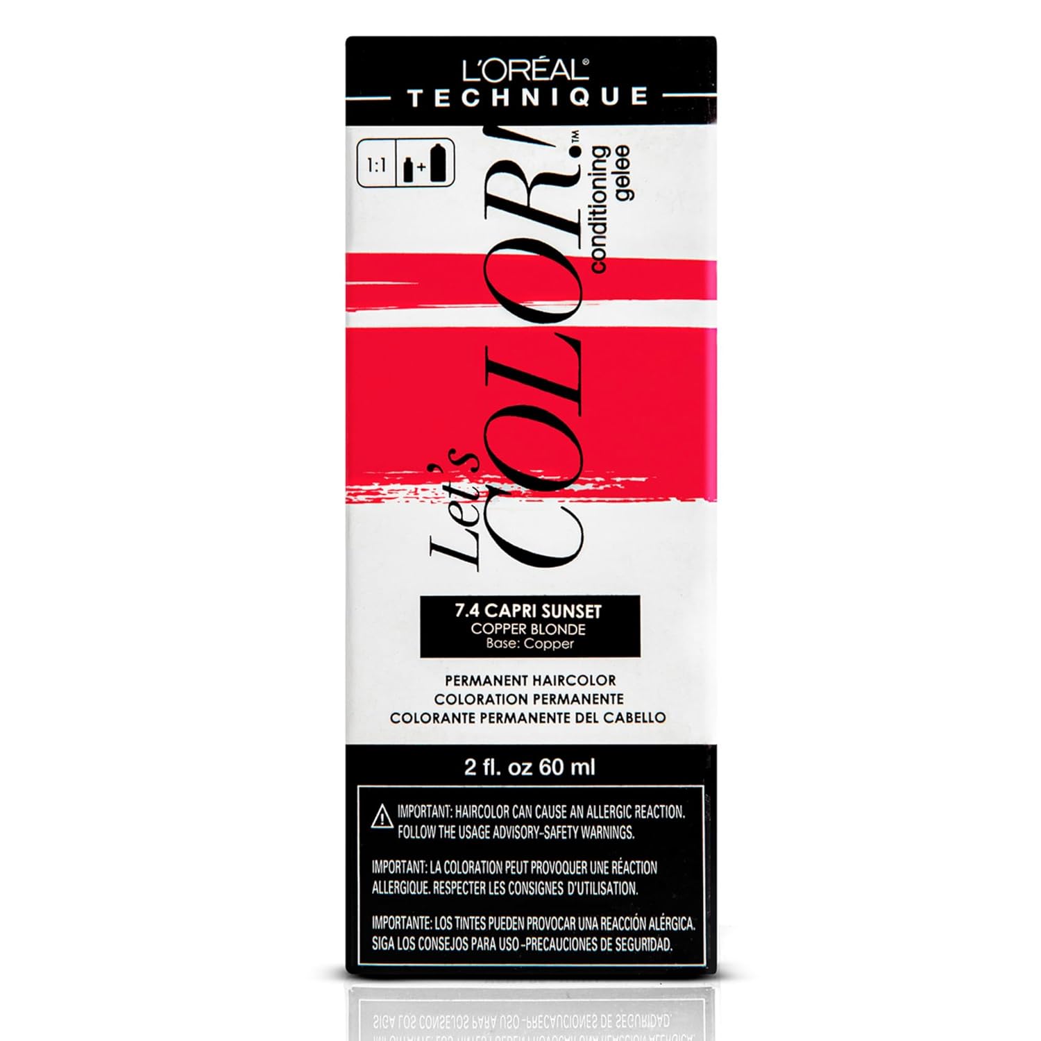L’Oréal Technique Let’s Color! Conditioning Gelee Permanent Hair Color – High Impact Multi-Dimensional Liquid Haircolor, Conditioning Formula, Smooth Application