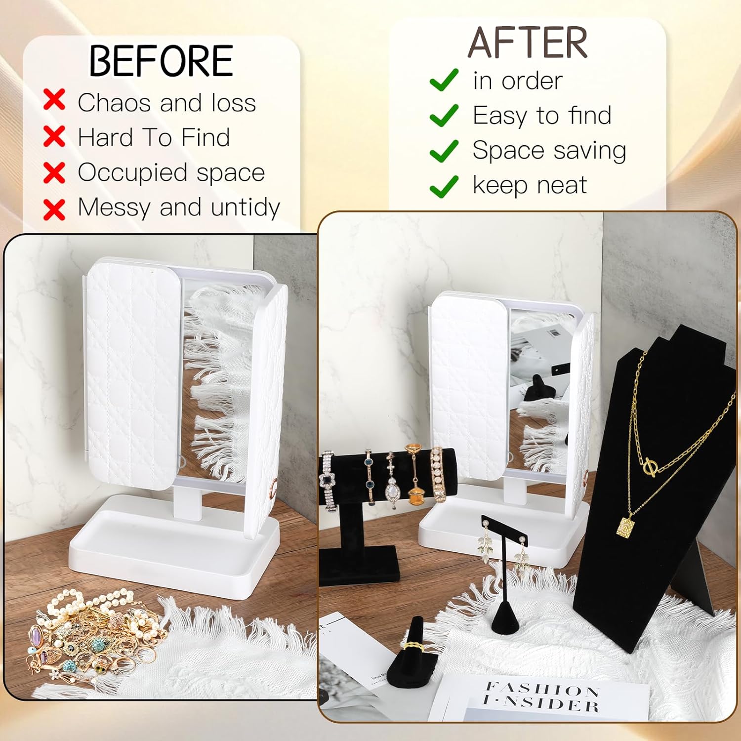12 Pcs Black Velvet Jewelry Display Set, Foldable Necklace Holder Ring Holder Bracelet Display T Shape Earring Stand, Jewelry Stands and Displays Set for Home or Store Show