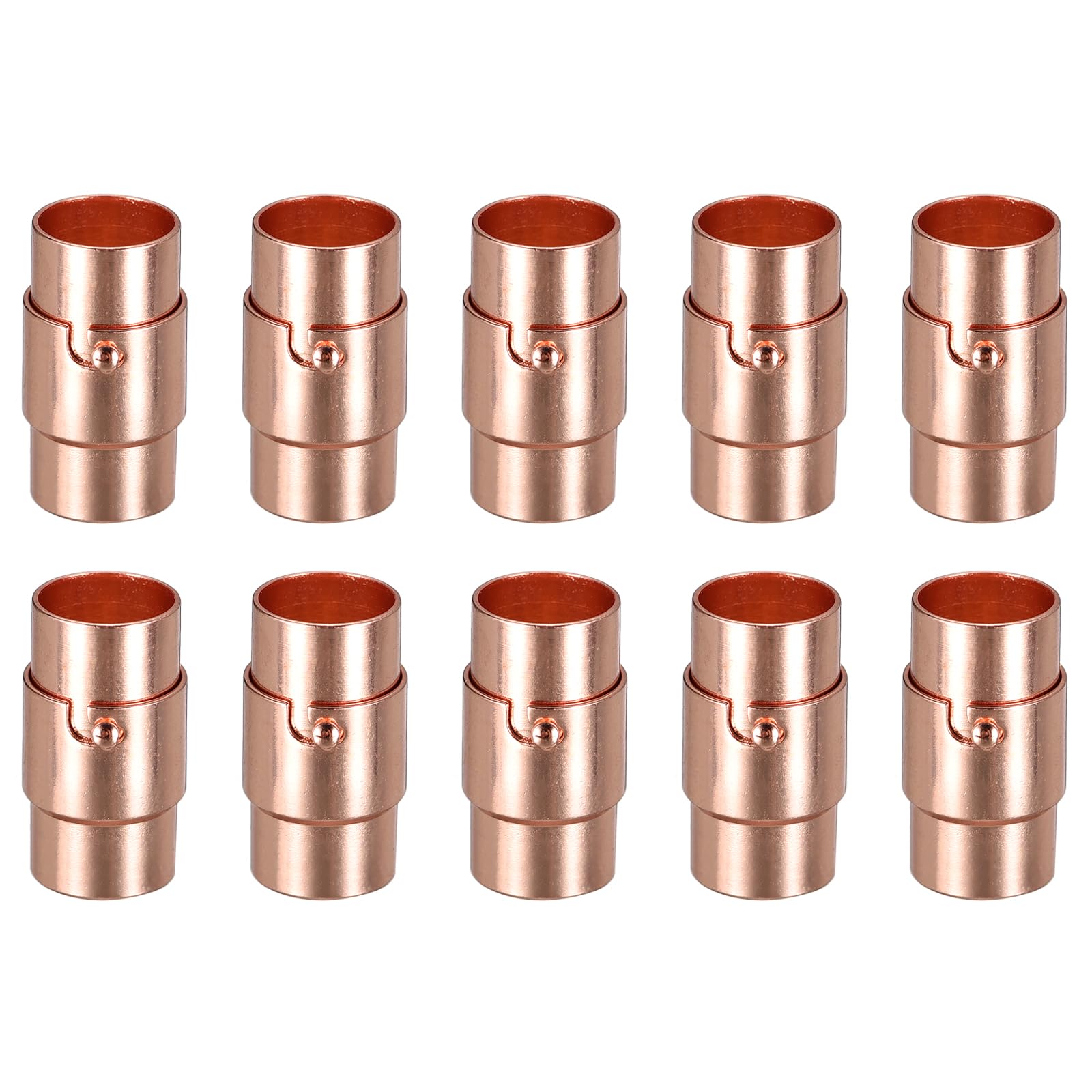 Fermoirs en cuir de qualité supérieure 8 mm pour bijoux artisanaux or rose