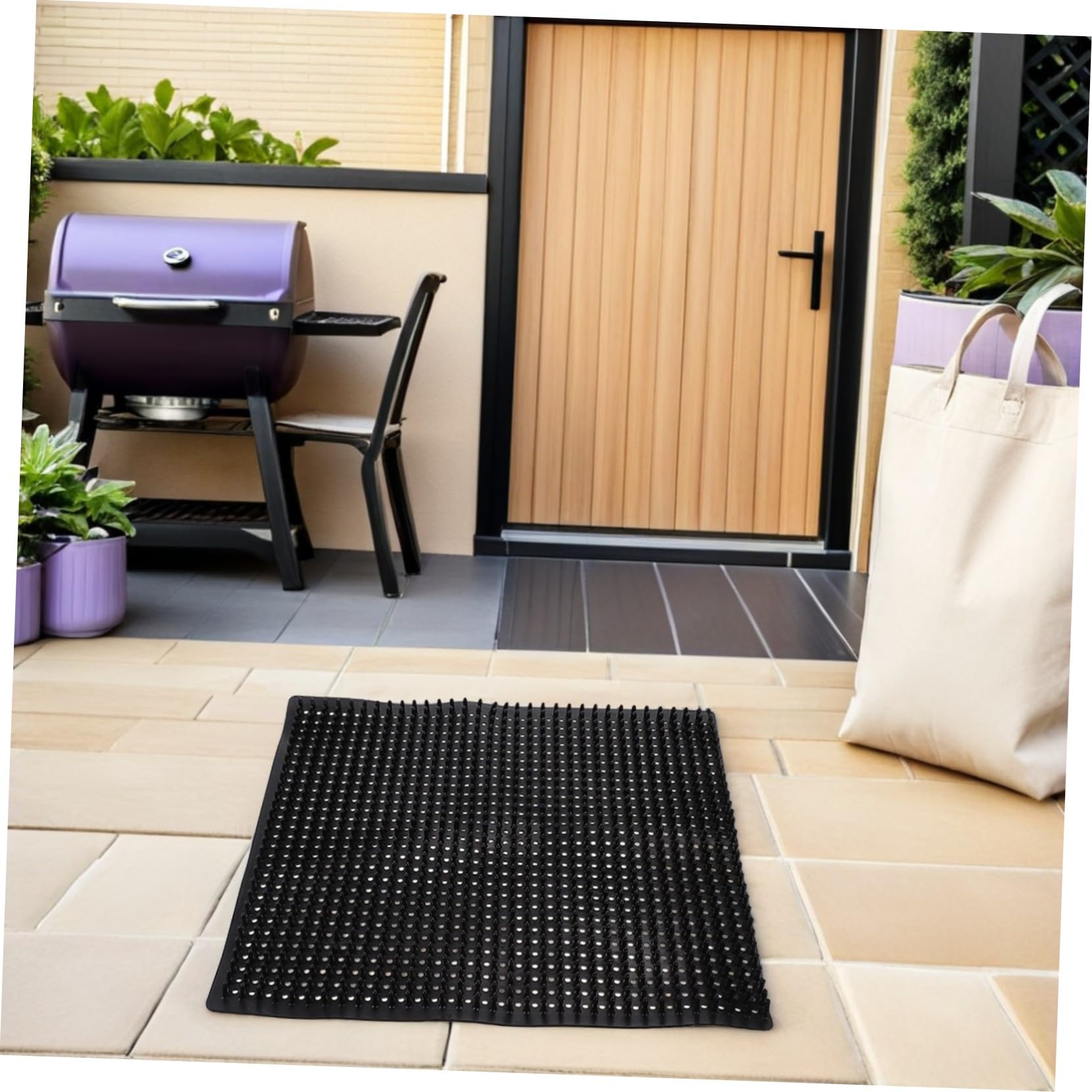 4 Stück Nistmatten für Hühnerställe 32x30cm aus Pp Schwarz | Antirutsch, Leicht zu Reinigen, für Stall und Käfig, Wiederverwendbare Einlagen für Hühner
