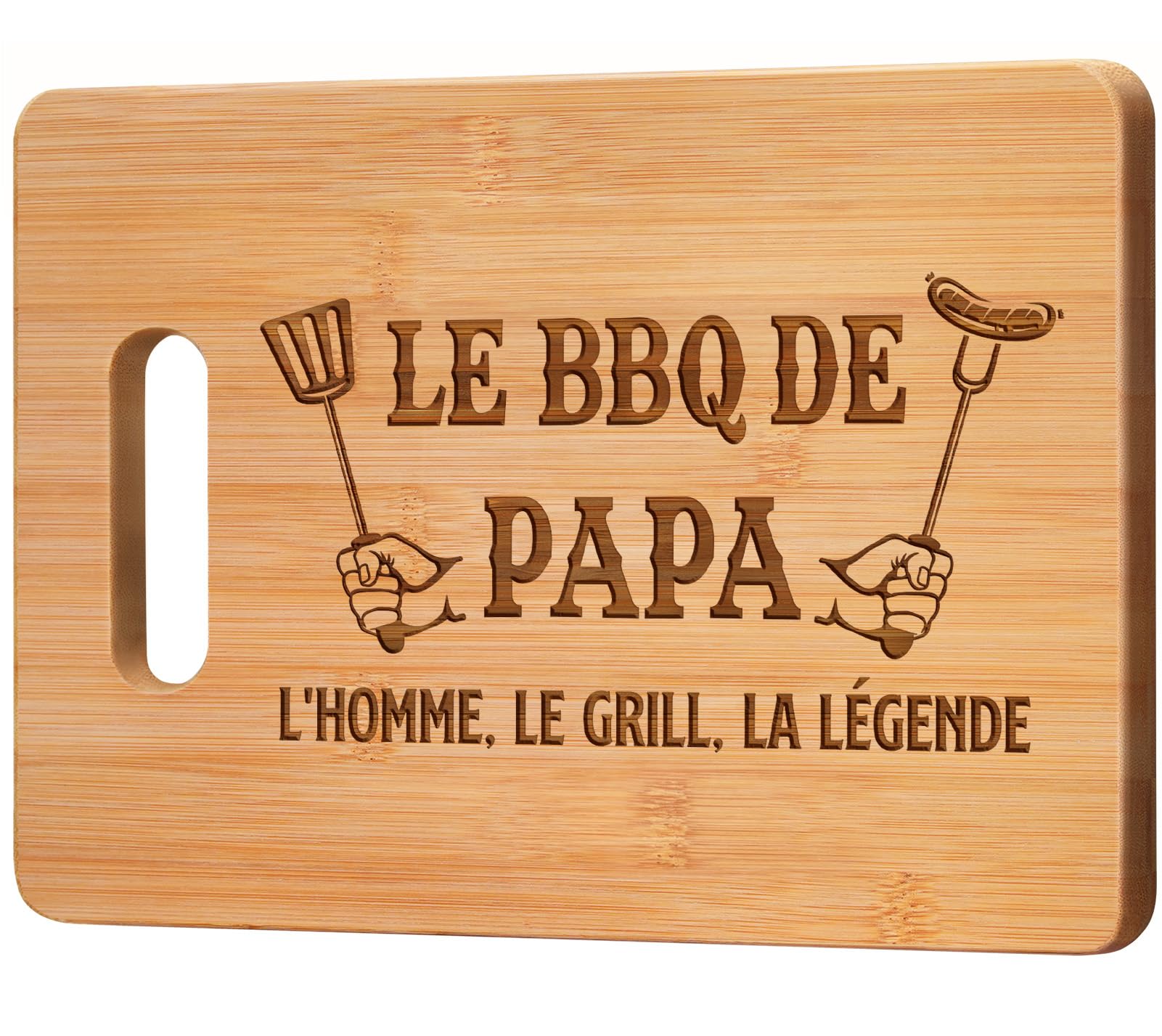 Planche à découper en bambou Gleevara pour cadeau de fête des pères