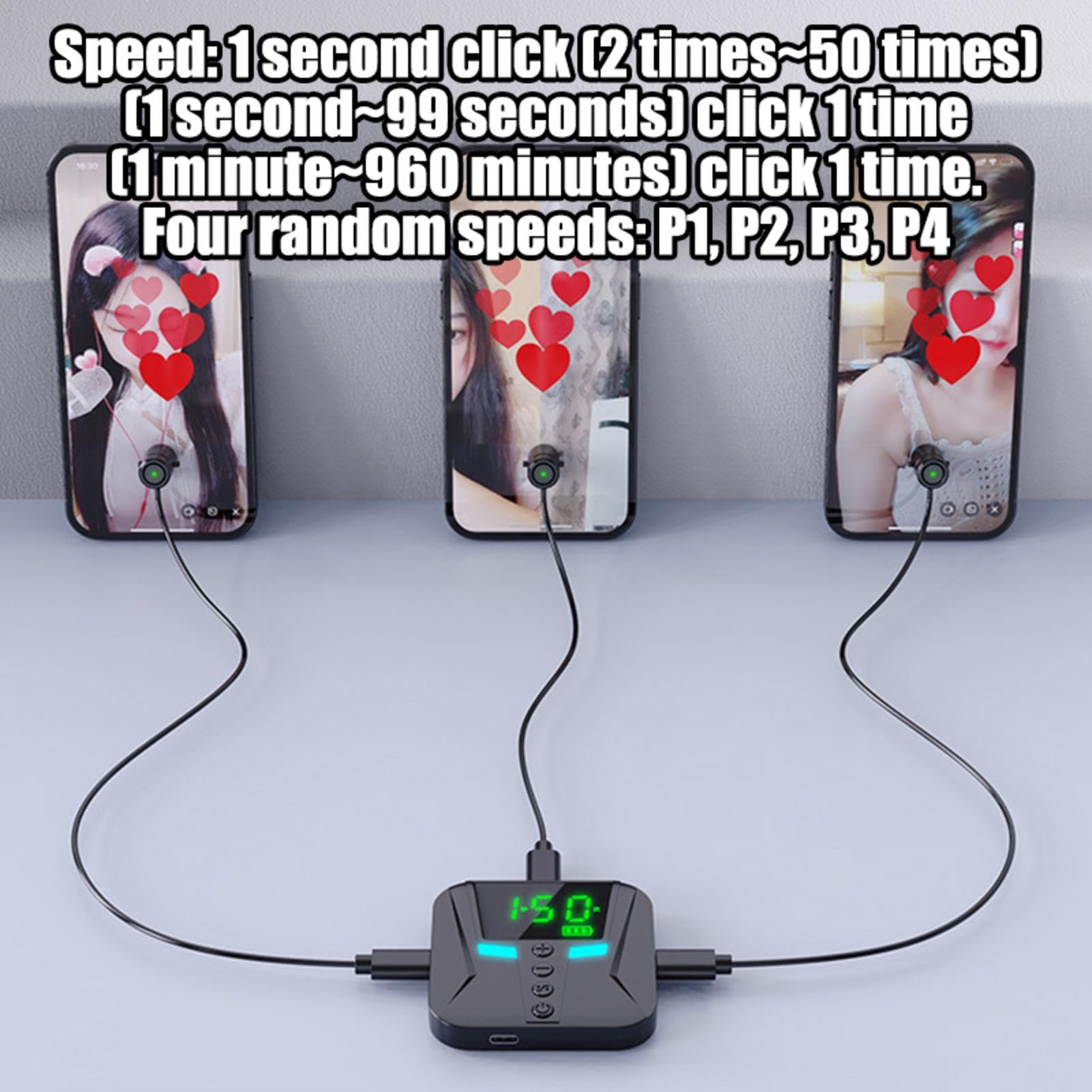 Clicker automático, Screen Tapper - Toucher de Pantalla automático | Tapper automático de Dispositivo de Pantalla, Tapper simulado para Juegos, transmisiones en, Videos Cortos