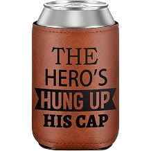 Leather Can Cooler for Men, Gifts for Dad from Daughter Son for Fathers Day Bottle Can Drink Sleeve Holder 12Oz Dad Gifts, Funny Dad Birthday Gifts Cooler for Cans