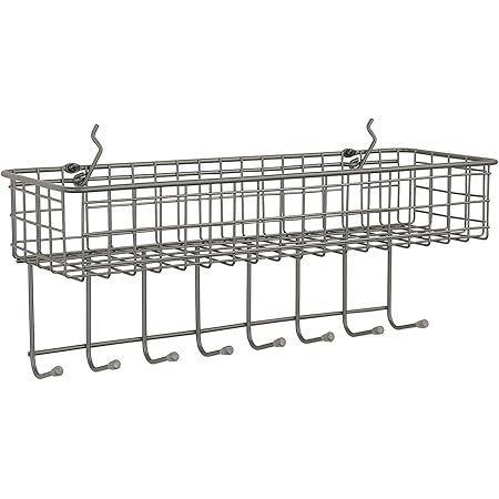 Amazon.com: Pegboard Baskets, Set of 4 Black - Hooks to Any Peg Board ...