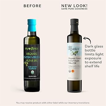 Sky Organics Organic Extra Virgin Olive Oil 16.9 fl oz, Sourced from Greece