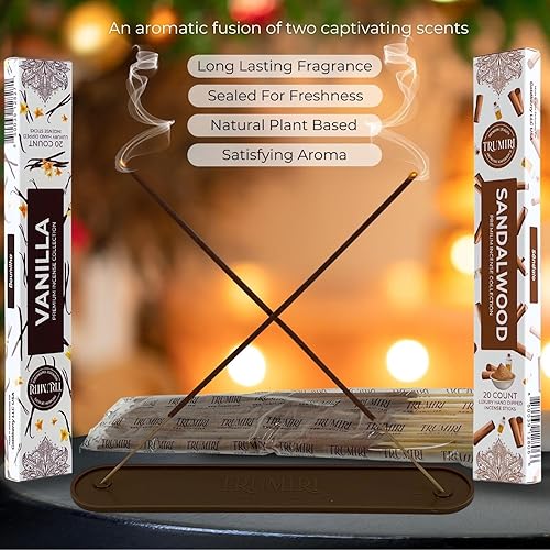 Vista 21 de Trumiri Incense Sticks - Combo Pack of 40 Insence-Sticks - 20 Rose + 20 Lavender - Insenses - Insents - Incents - Inscense - Incence - Incienso