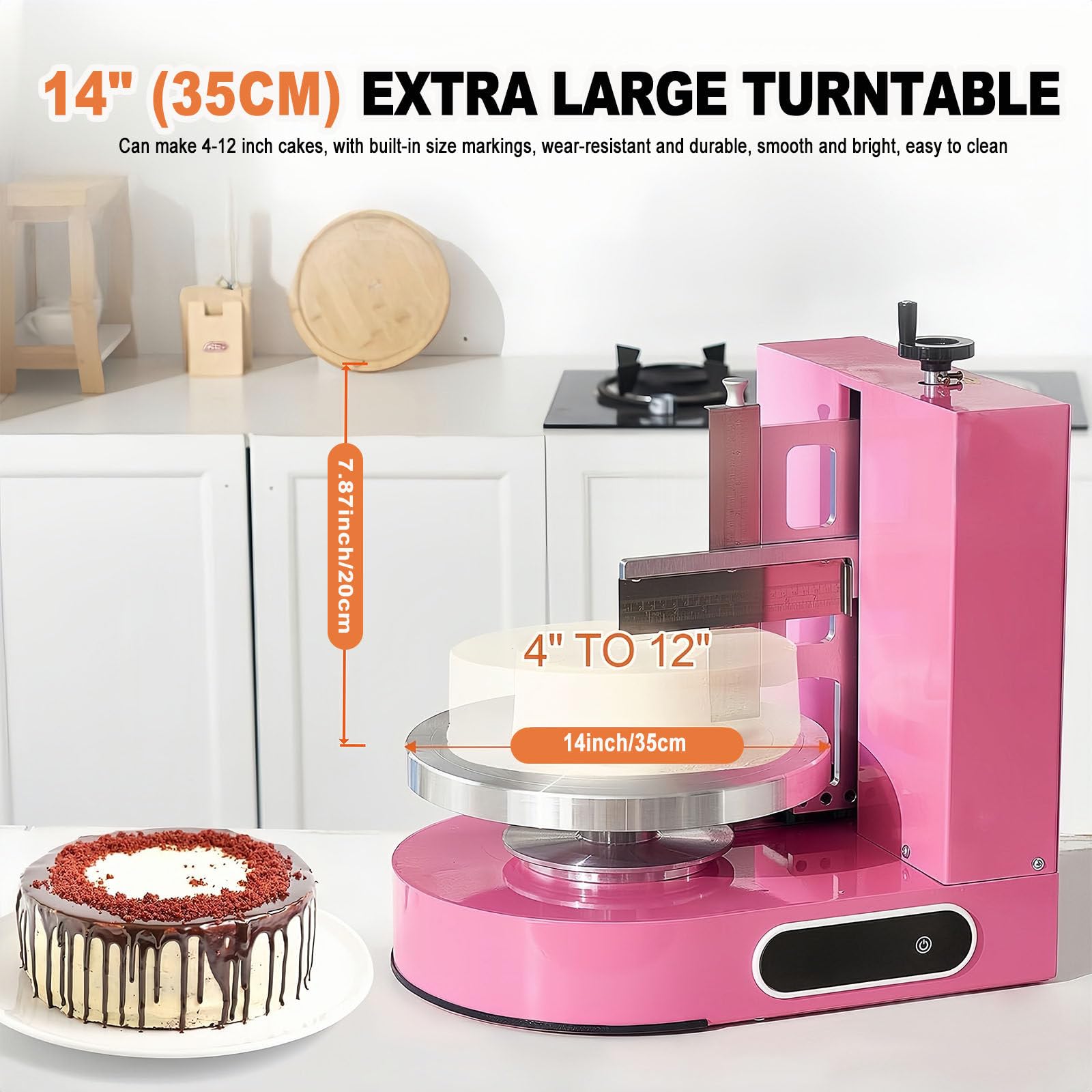 Maschine Zum Dekorieren Von Kuchen, Maschine Zum Spritzen Von Kuchen Mit 4 Bis 12 Zoll, Buttercreme Applikator Aus Edelstahl Mit Drehteller Und Schaber. Green