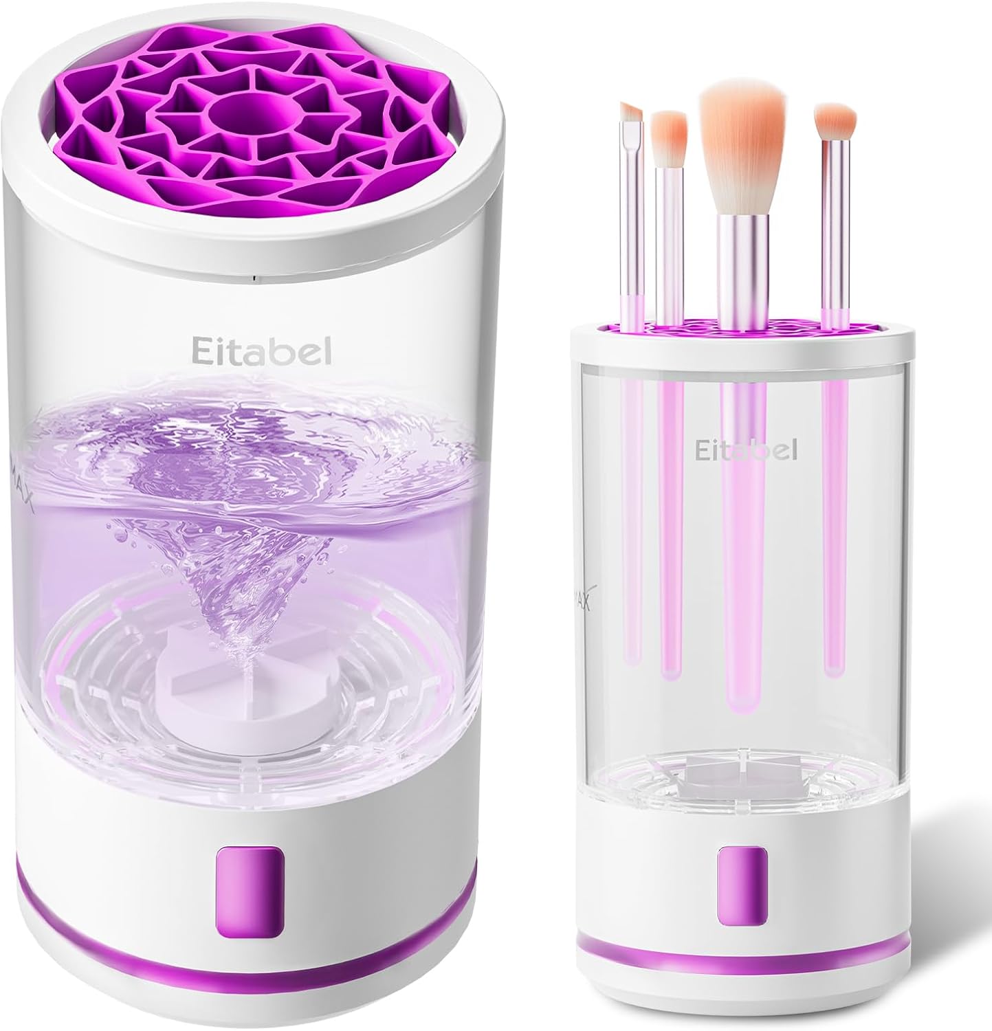 Electric Makeup Brush Cleaner machine, 2 in 1 Makeup Brush Dryer & Makeup Brush Washer, Automatic Spinning Cosmetic Brush Cleaser For All Size Makeup Brush and Sponges Electric Makeup Brush Cleaner machine, 2 in 1 Makeup Brush Dryer & Makeup Brush Washer, Automatic Spinning Cosmetic Brush Cleaser For All Size Makeup Brush and Sponges
