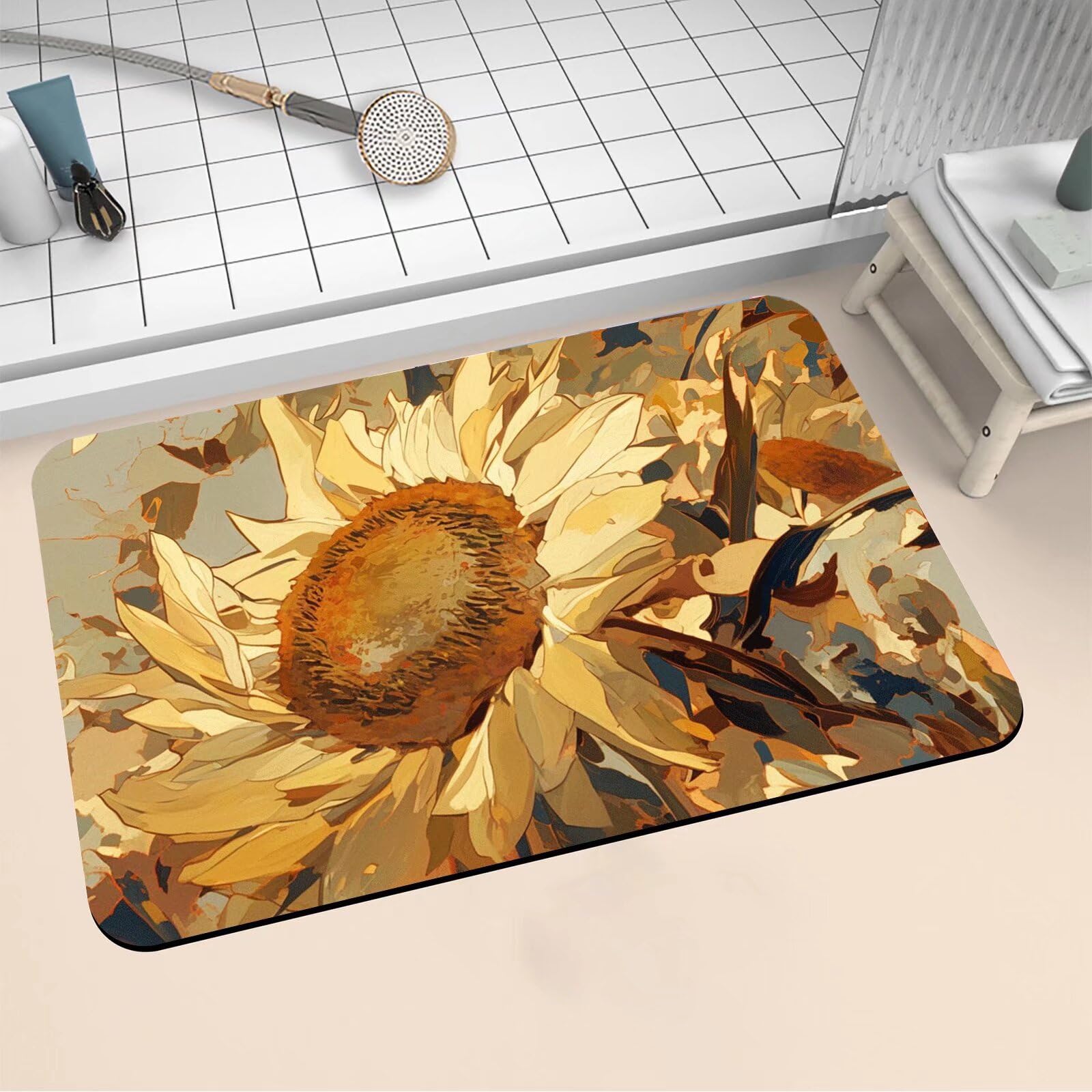 Alfombra de baño de diatomita natural de 40x60 cm absorbente
