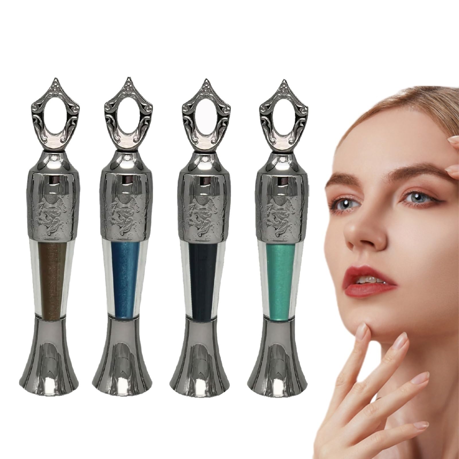 Arabic Waterline Eyeliner - Waterproof, Long-Lasting Powder Form, Handmade 100% Natural Egyptian Style for Eye Makeup (Multicolor)