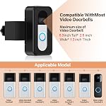 Anti-Theft Video Doorbell Mount Compatible with Video Doorbell - No Drilling, Motion Sensor Unblocked, Adjustable Doorbell Mount for Houses, Apartments, Rentals (Doorbell is not Included)