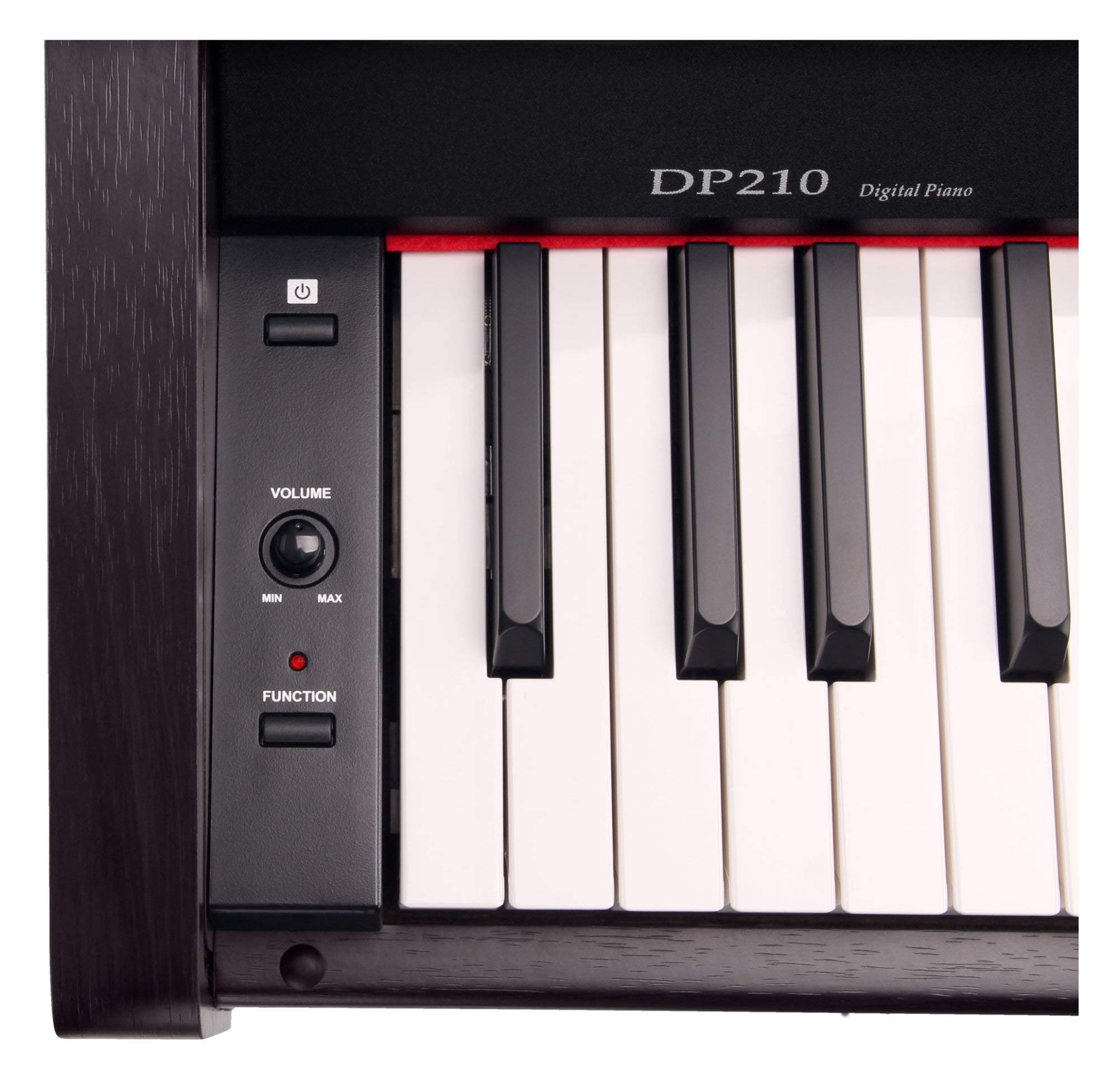 Classic Cantabile DP-210 RH E-Piano SET inkl. Bank, Kopfhörer, Schule (Digitalpiano 88 Tasten Hammermechanik, Kopfhöreranschlüsse, USB, Metronom, 3 Pedale, Piano für Anfänger, inkl. Noten) Rosenholz