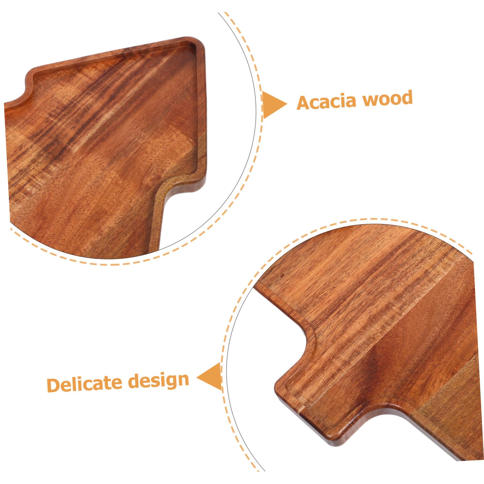 Mikinona Bandeja para Servir Forma de Árbol de Navidad Madera de Acacia Natural Diseño Festivo para Aperitivos Sushi Postres y Secos para Reuniones Navideñas