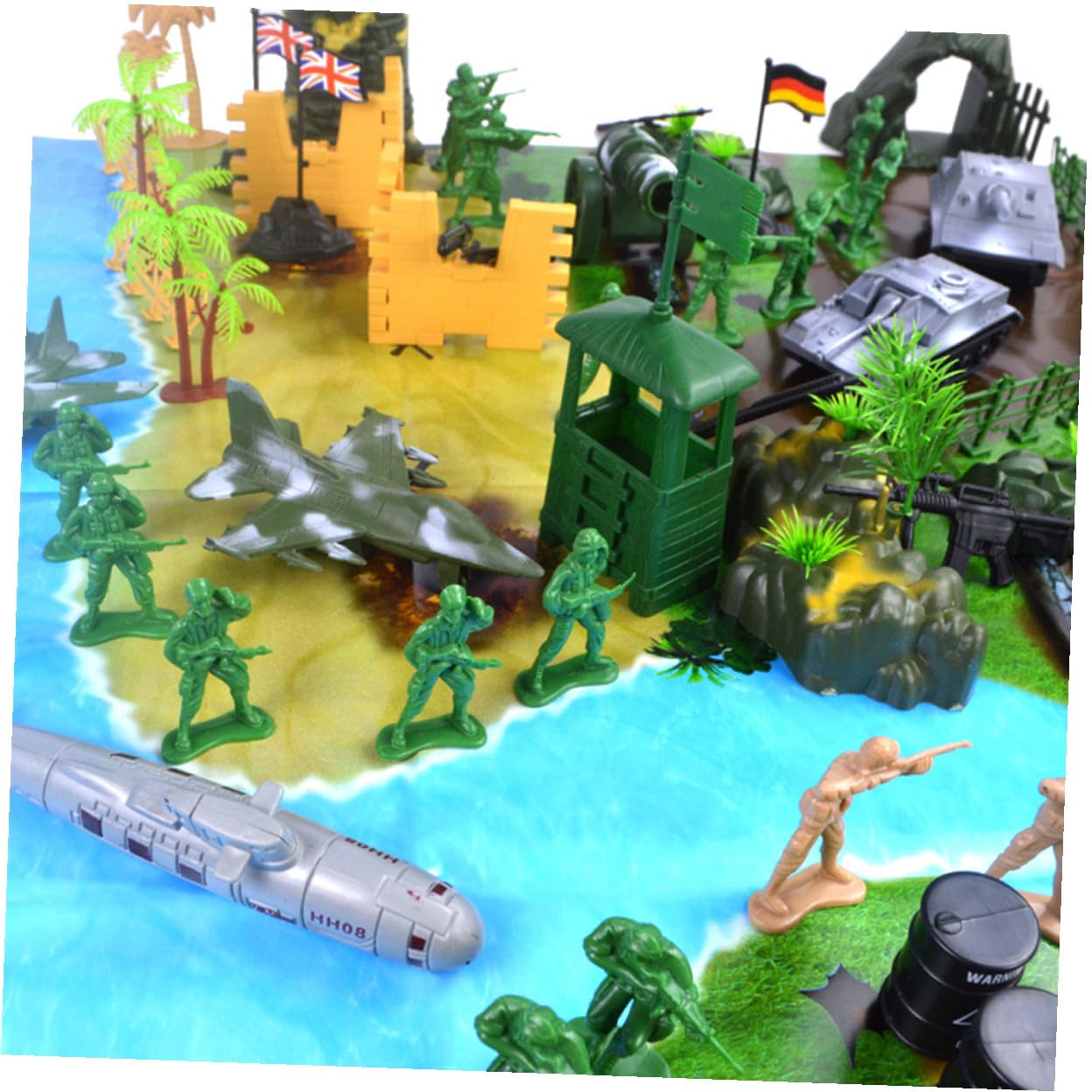 FRCOLOR 130 pezzi Soldatini Modellismo in Durevole Miniature Realistiche per Gioco di Simulazione e Tavolo da Sabbia Design Contemporaneo per Collezionisti