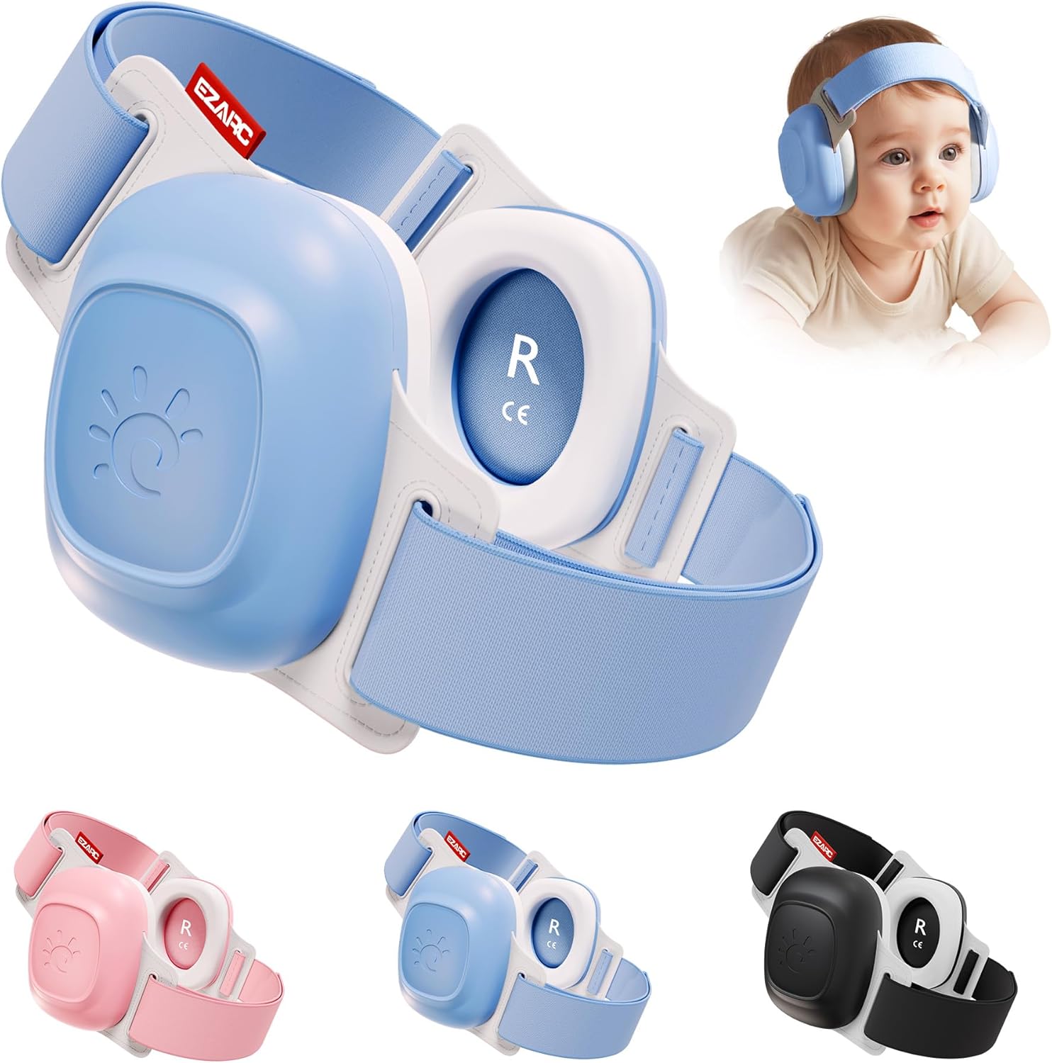 EZARC Baby Ear Muffs for Noise Protection  25dB Noise Cancelling Headphones for Newborns, Infants & Toddlers (348 Months)