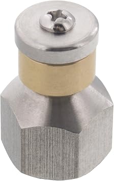 Rotating 3/8" Drain Cleaning Nozzle 10.0 Orifice 4000 PSI Stainless Steel for Sewer Pipe Water Jetter