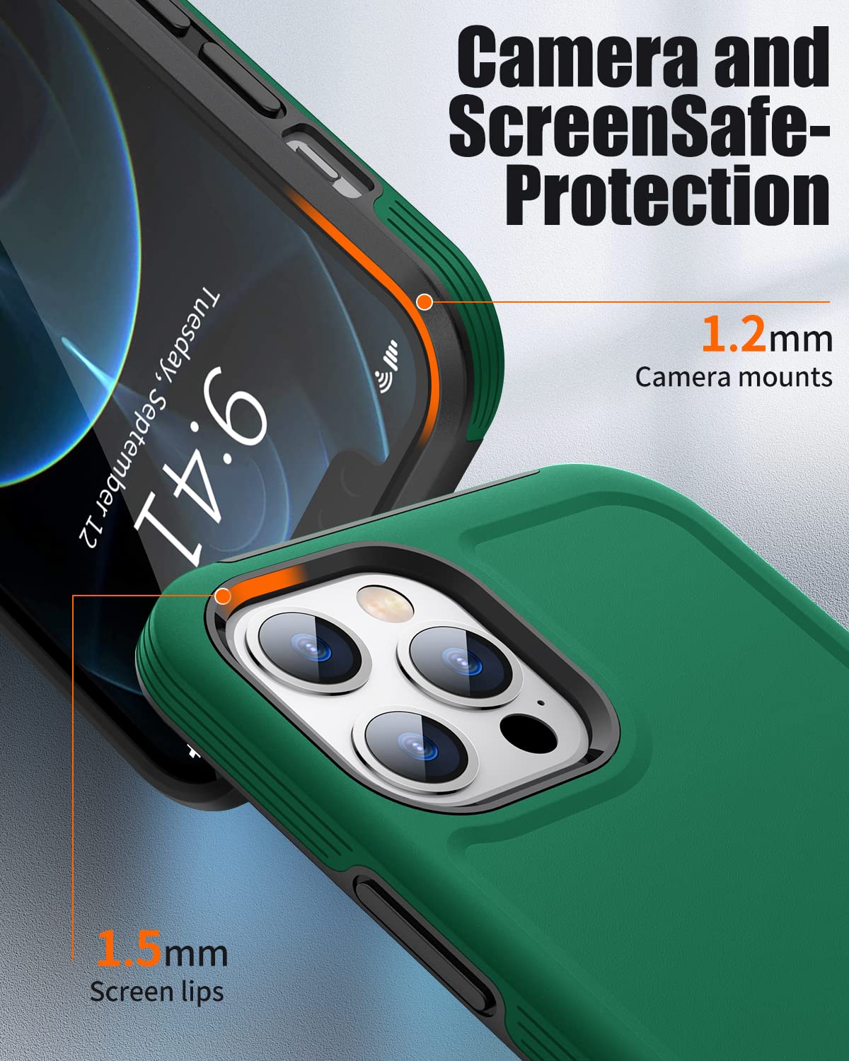 KOVASIA Custodia ultra sottile per iPhone 12, morbida custodia