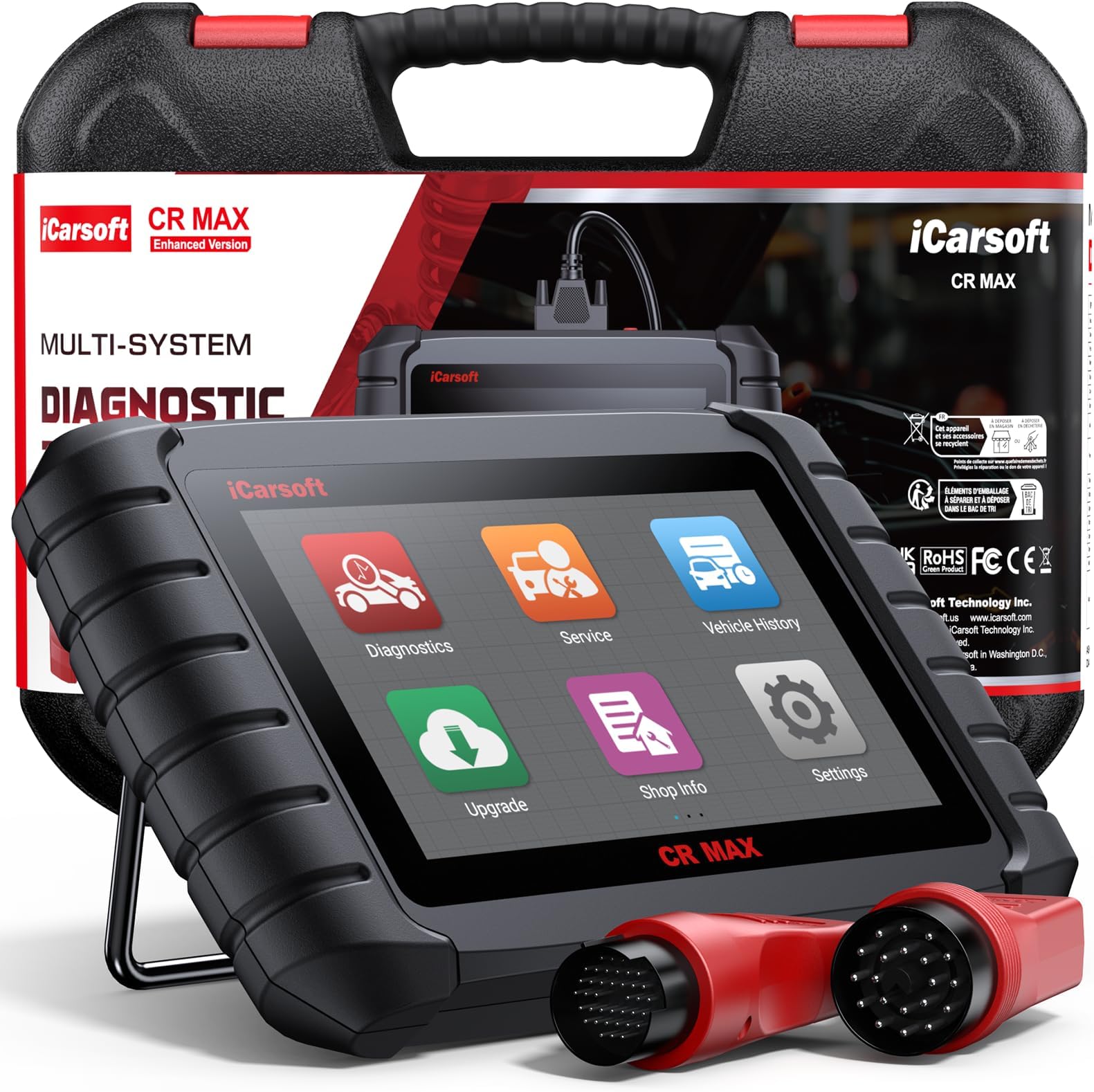 CR MAX 2025 Bidirectional Scan Tool All System 49+ Services and 47+ Special Functions Full Active Test OBD2 Scanner Diagnostic Tool Car Code Reader CAN FD with 38 Pin for Benz 20 Pin for BMW