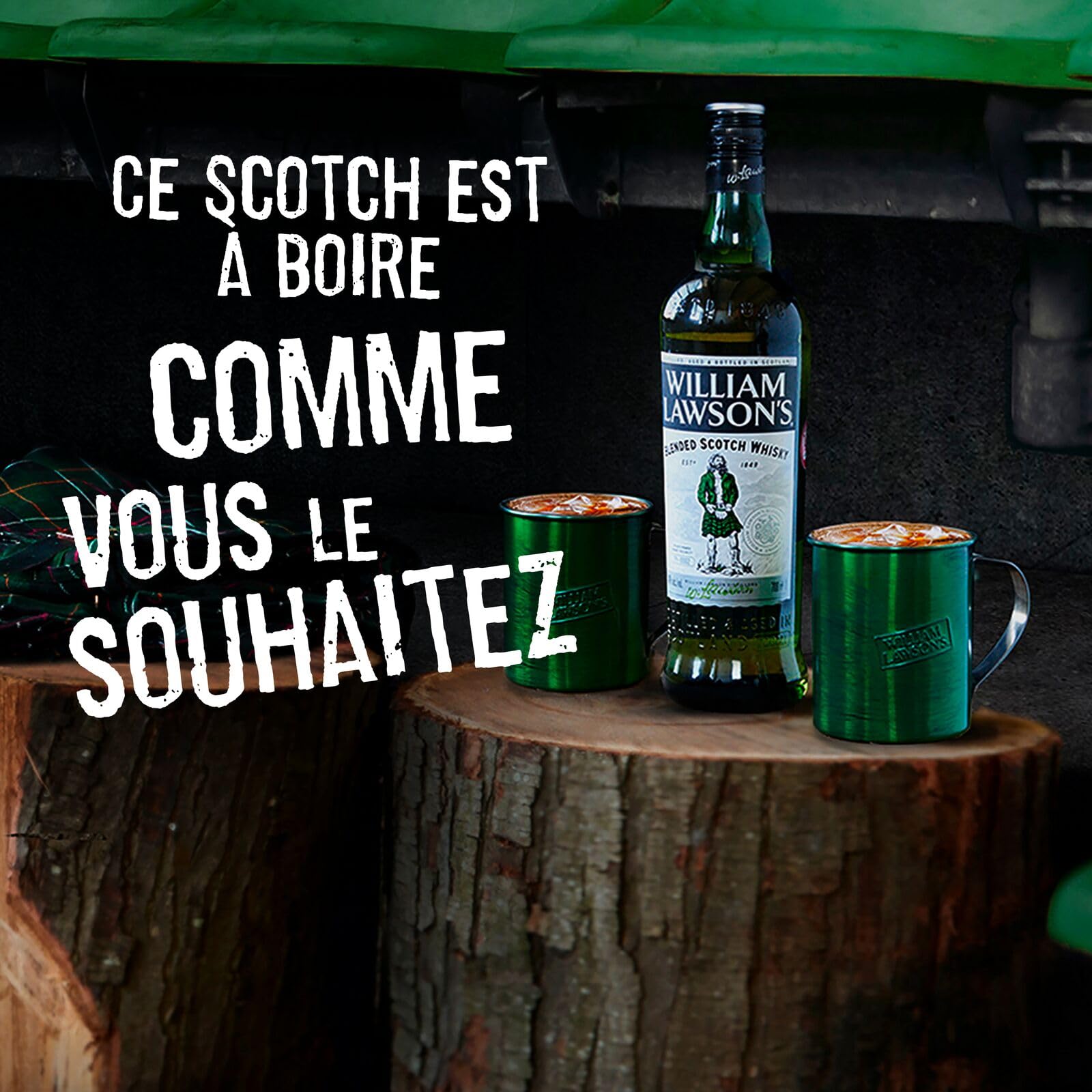 William Lawson's Whisky Blended Scotch, 40% Vol, 100cL / 1L, Spirit avec du Malt Fruité