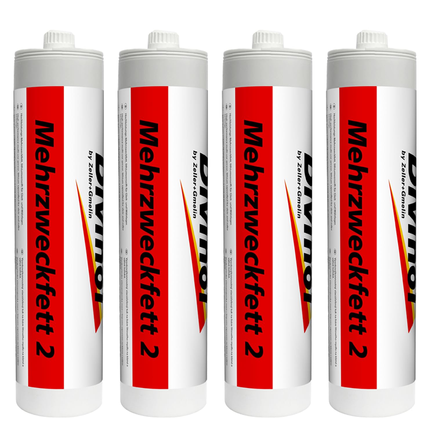 Divinol Garant 2000 EP Kartusche 500g Mehrzweckfett Lithium Fett Schmierfett Lithiumfett universell einsetzbares Langzeitfett temperaturbeständiges Gleit- Wälzlager Fett wasserbeständig (4x500g)