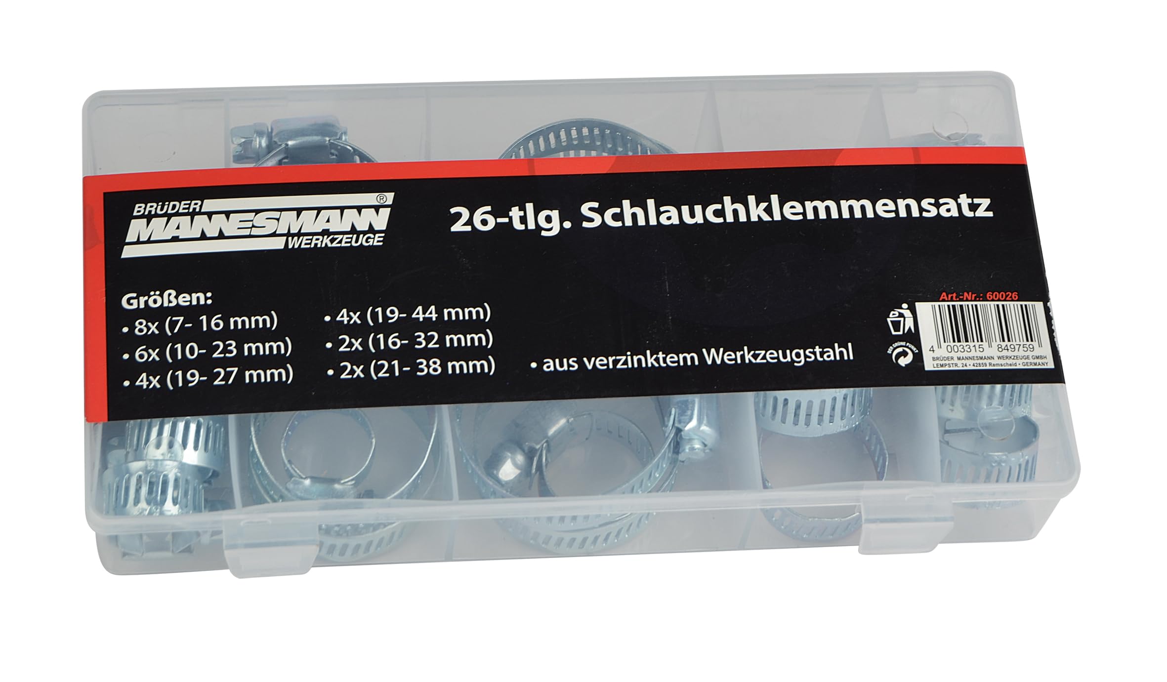 Brüder Mannesmann Hose Clamps Ø 7-44mm Set