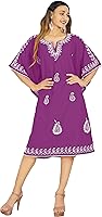 Algopix Similar Product 11 - LA LEELA Womens Caftan Mini Boho Short