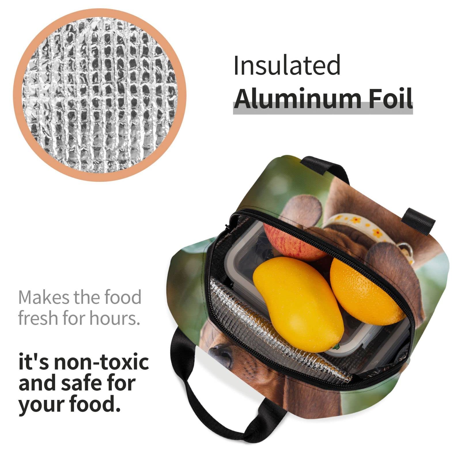 かわいい♡ダックスちゃん 巾着袋☆保冷保温シート☆ランチバッグ