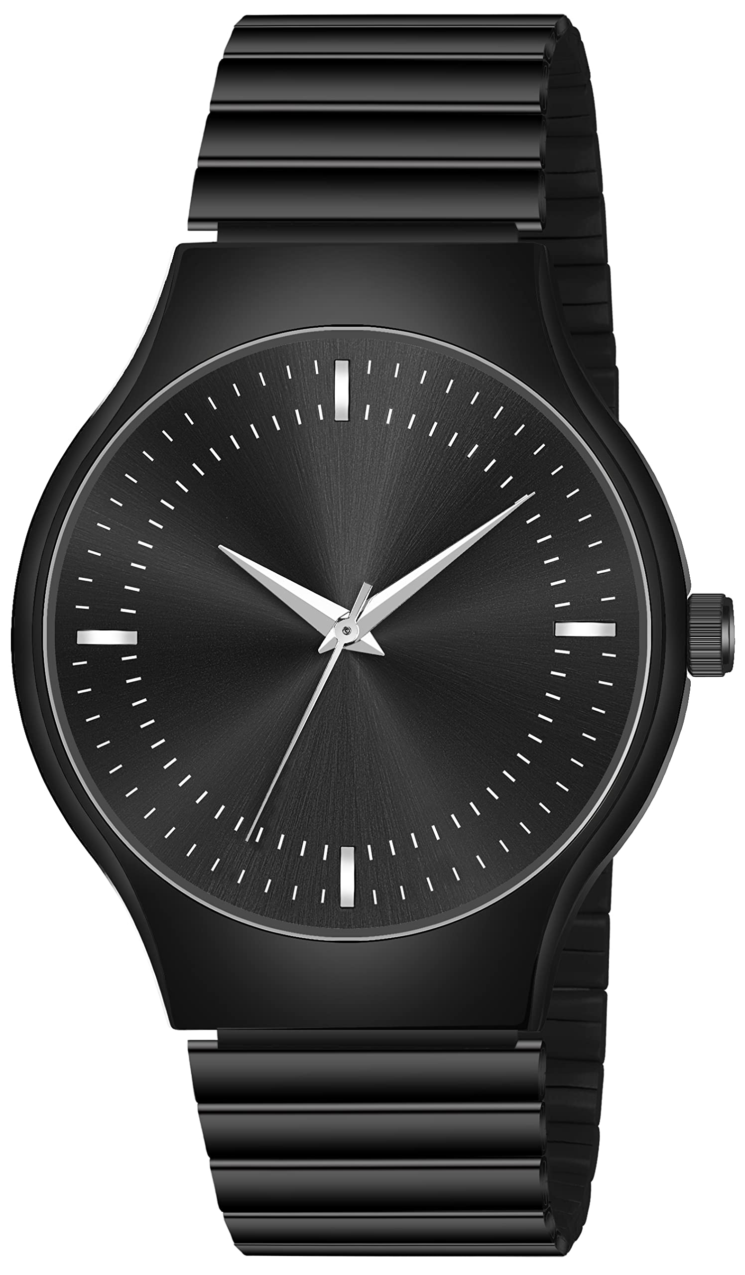 just like Original Black Plated Stainless Steel Strap Fully Comfortable Black Dial Watch for Men (Black) (B0C3LVLXSL) Amazon Price History, Amazon Price Tracker