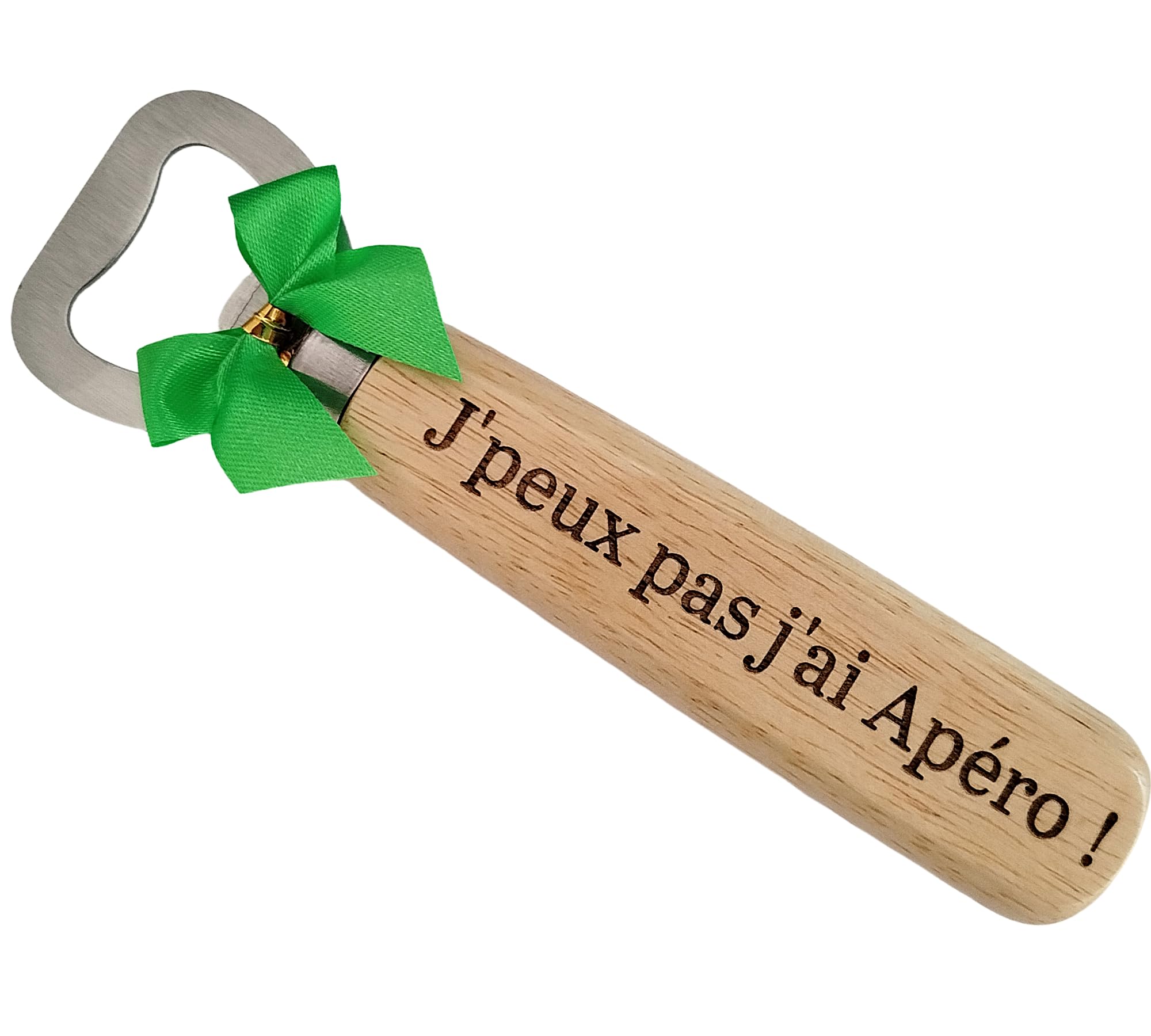 Décapsuleur Pétanque En Bois Gravé Sur Deux Faces - Accessoire Personnalisé Pour Amateurs De Pétanque Et Apéros Conviviaux