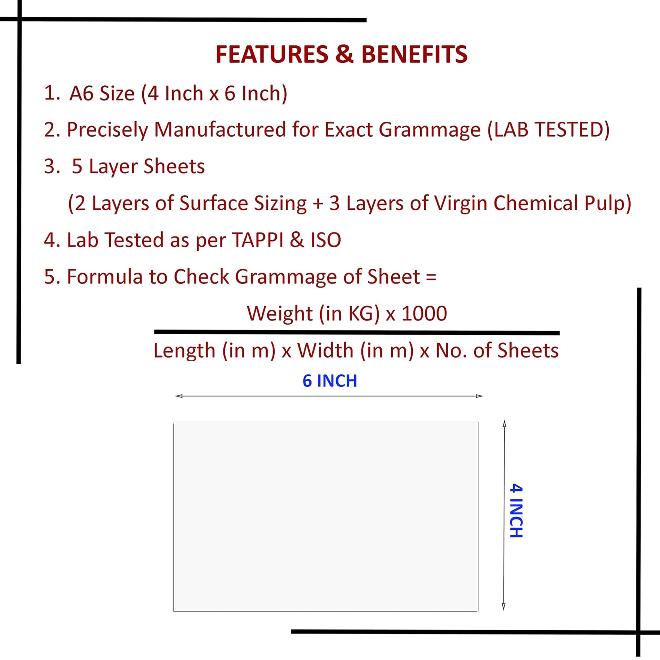 Large Index Flash Cards - 50 Sheets, Ivory Cardstock -2