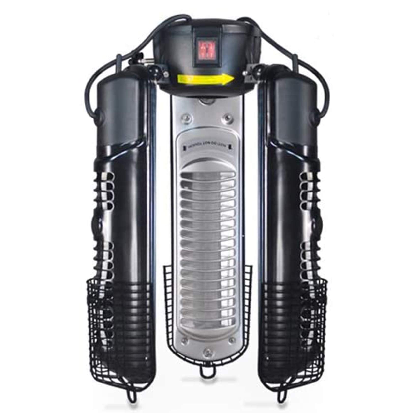 2000W Calorifero Ombrellone Elettrico Esterno Lampada Riscaldante per Giardino Gazebo Veranda Autoportante o Sospeso, Regolabile in 3 Livelli, Staffa, Regolabile in Altezza, IP44,Umbrella Style